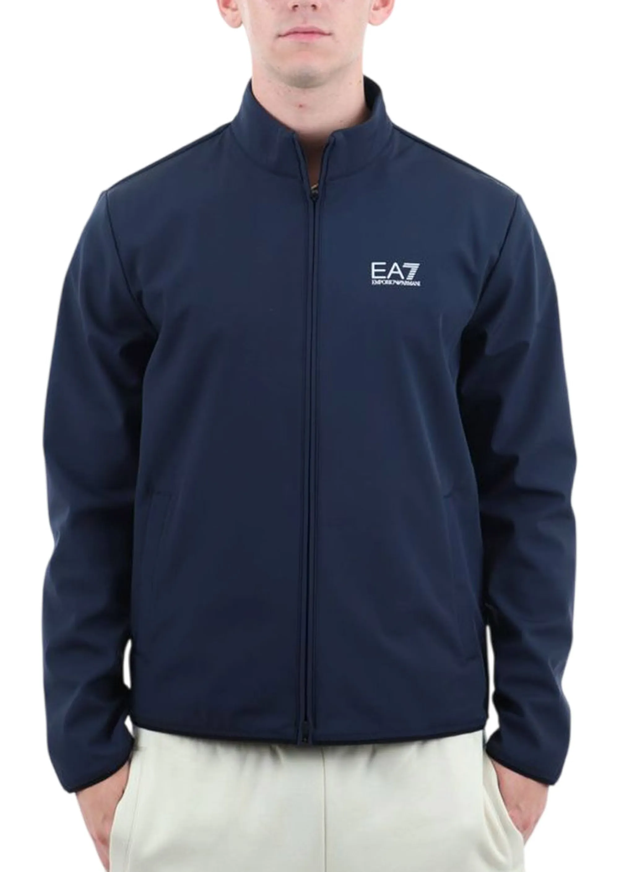 Ea7 Felpa In Tessuto Tecnico Blu 7M002481Af26523 191557