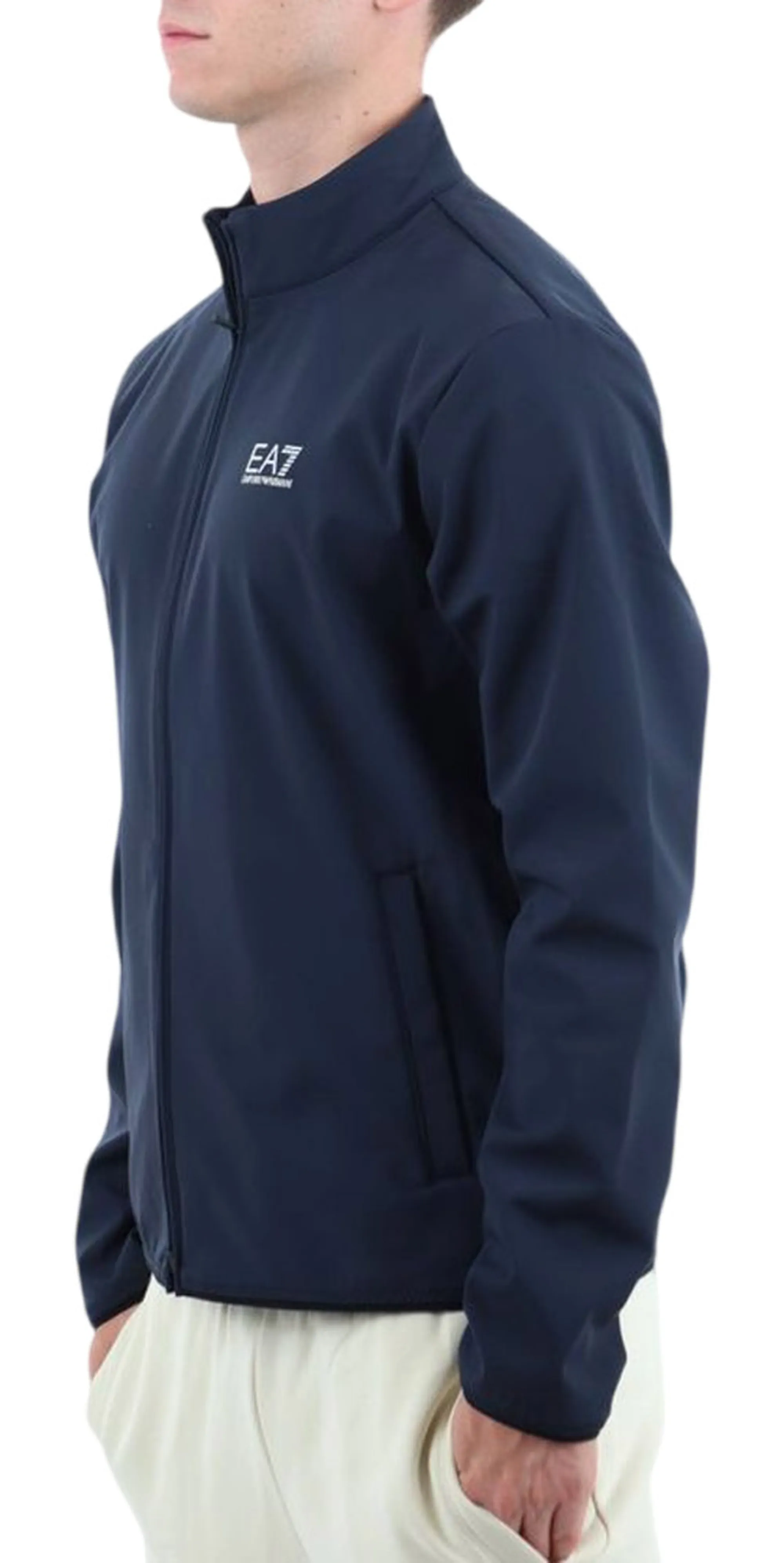 Ea7 Felpa In Tessuto Tecnico Blu 7M002481Af26523 191558