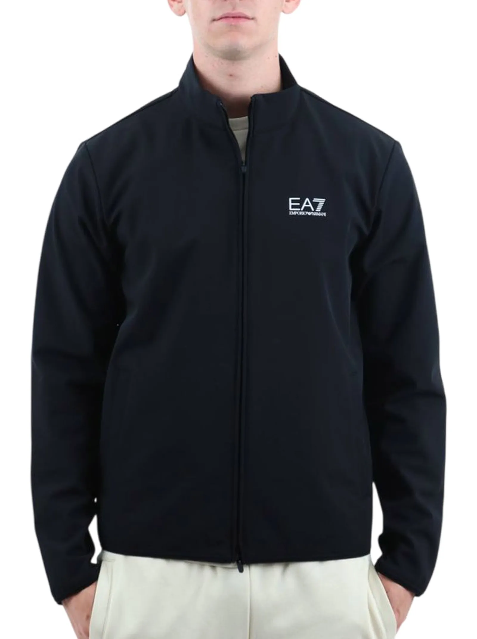 Ea7 Felpa In Tessuto Tecnico Nero 7M002481Af26523 191555
