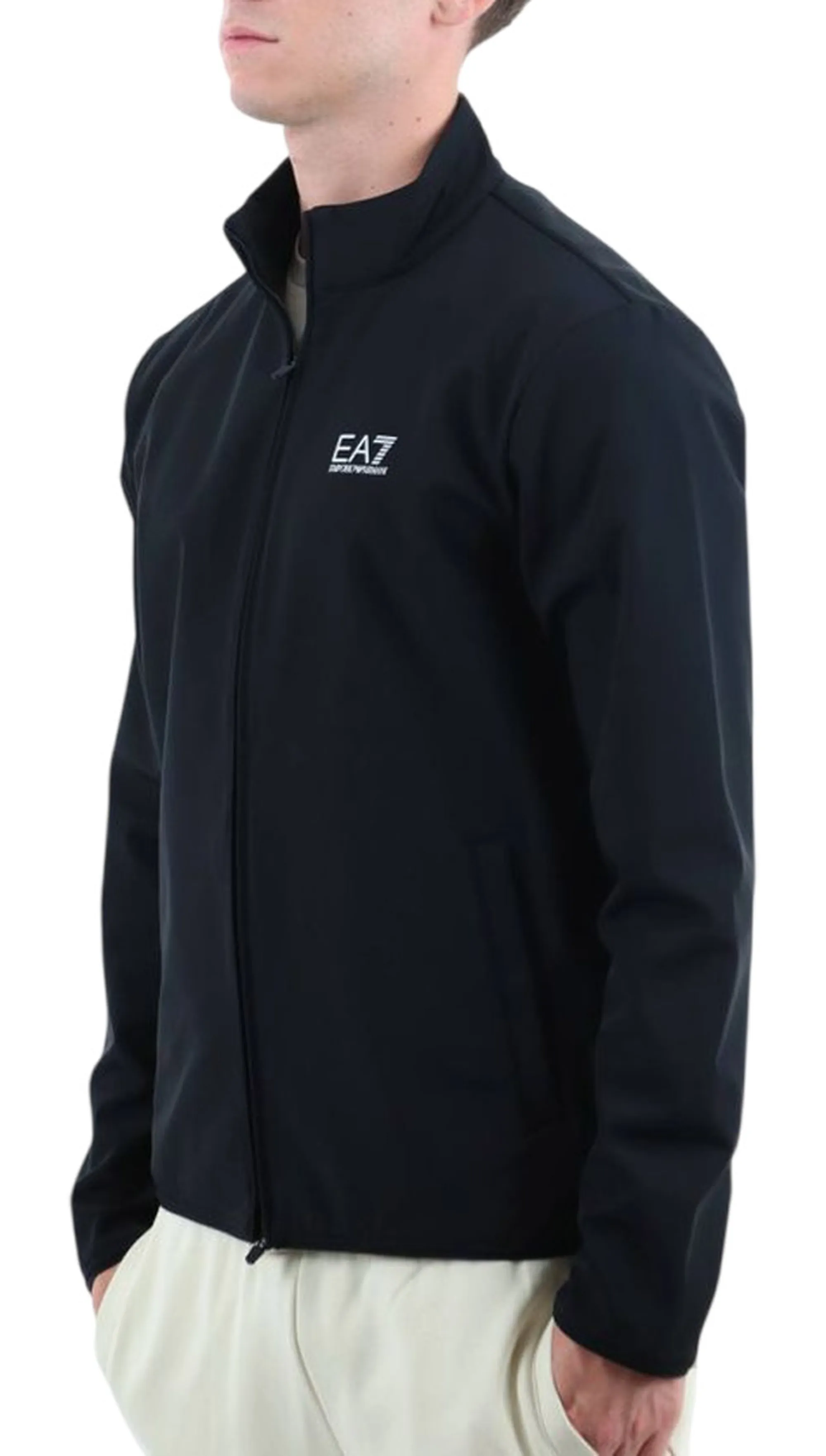 Ea7 Felpa In Tessuto Tecnico Nero 7M002481Af26523 191556