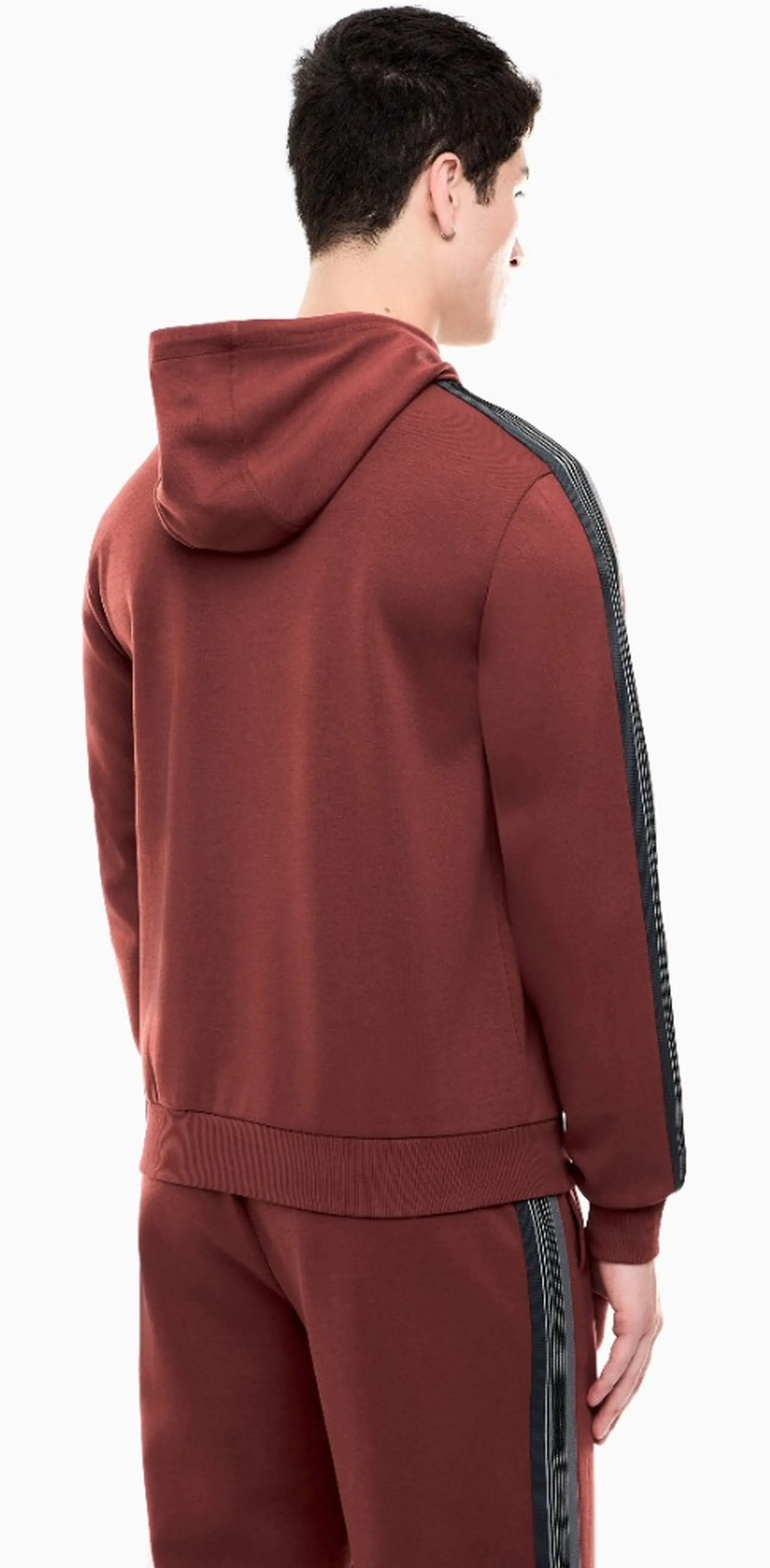 Ea7 B'Cotton Blend Series Logo Hoodie' Bordeaux 7M002219Af12660 191087