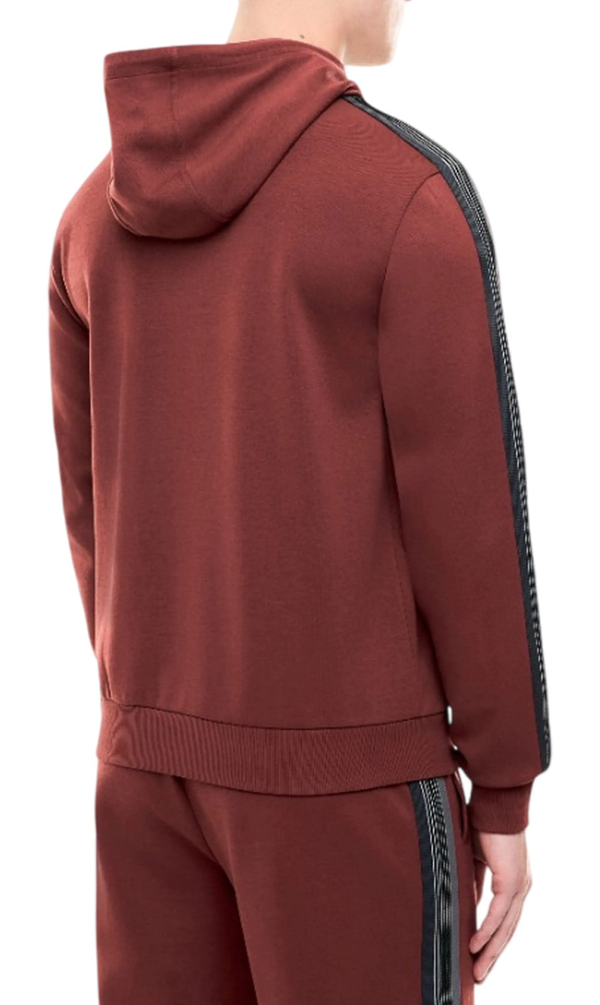 Ea7 Felpa Logo Serie In Misto Cotone Bordeaux 7M002219Af12660 191207
