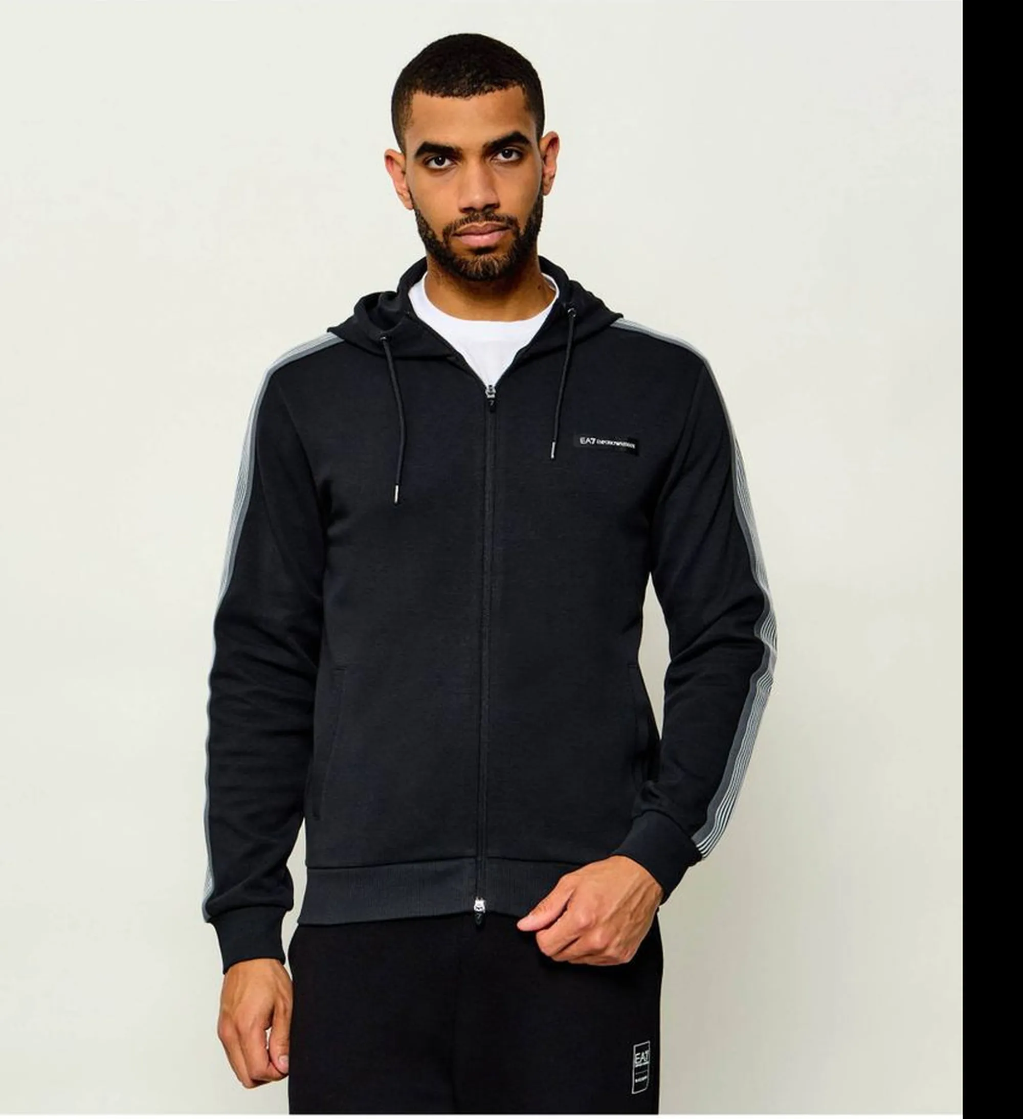 Ea7 B'Cotton Blend Series Logo Hoodie' Black 7M002219Af12660 191093