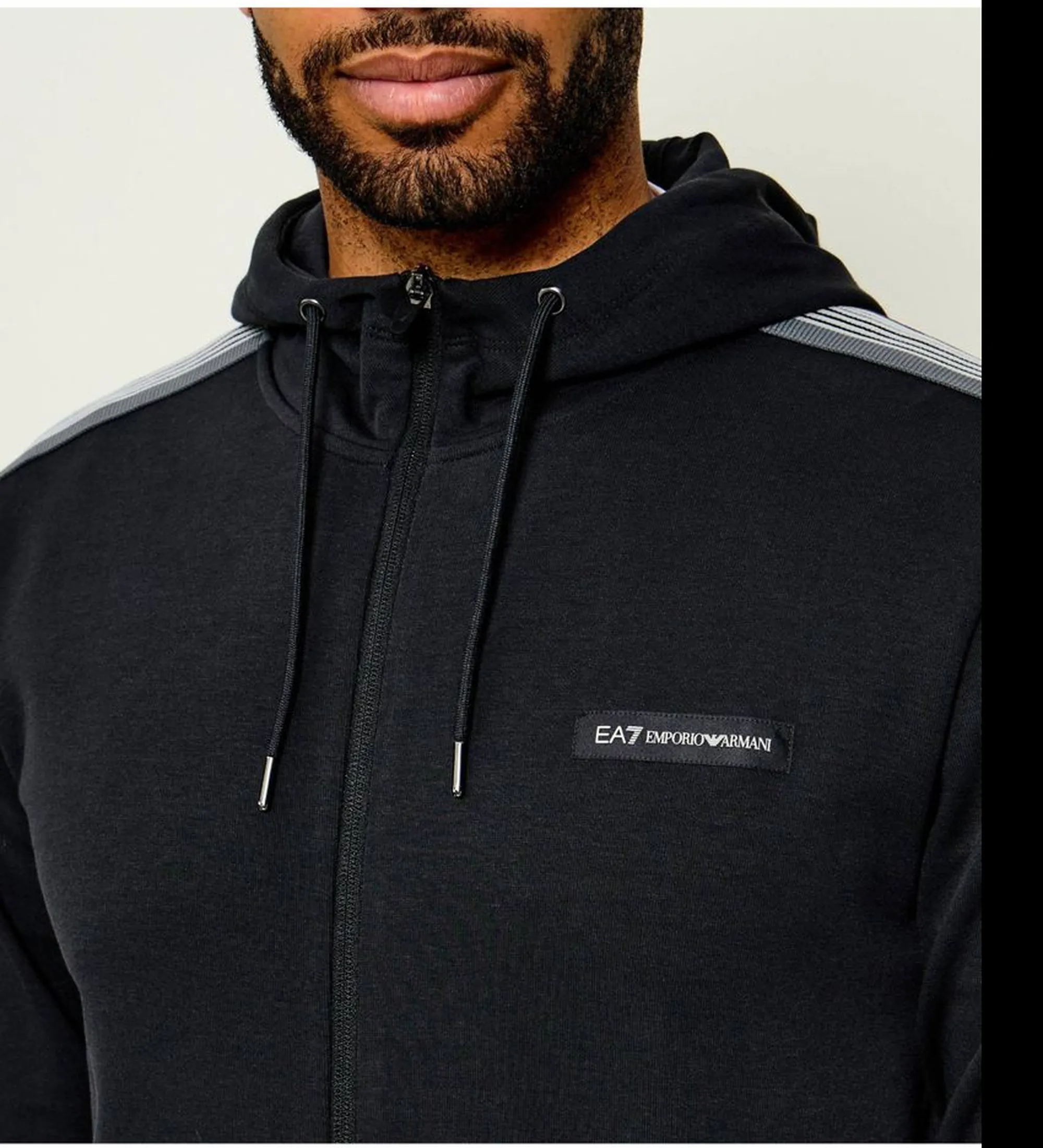 Ea7 B'Cotton Blend Series Logo Hoodie' Black 7M002219Af12660 191095