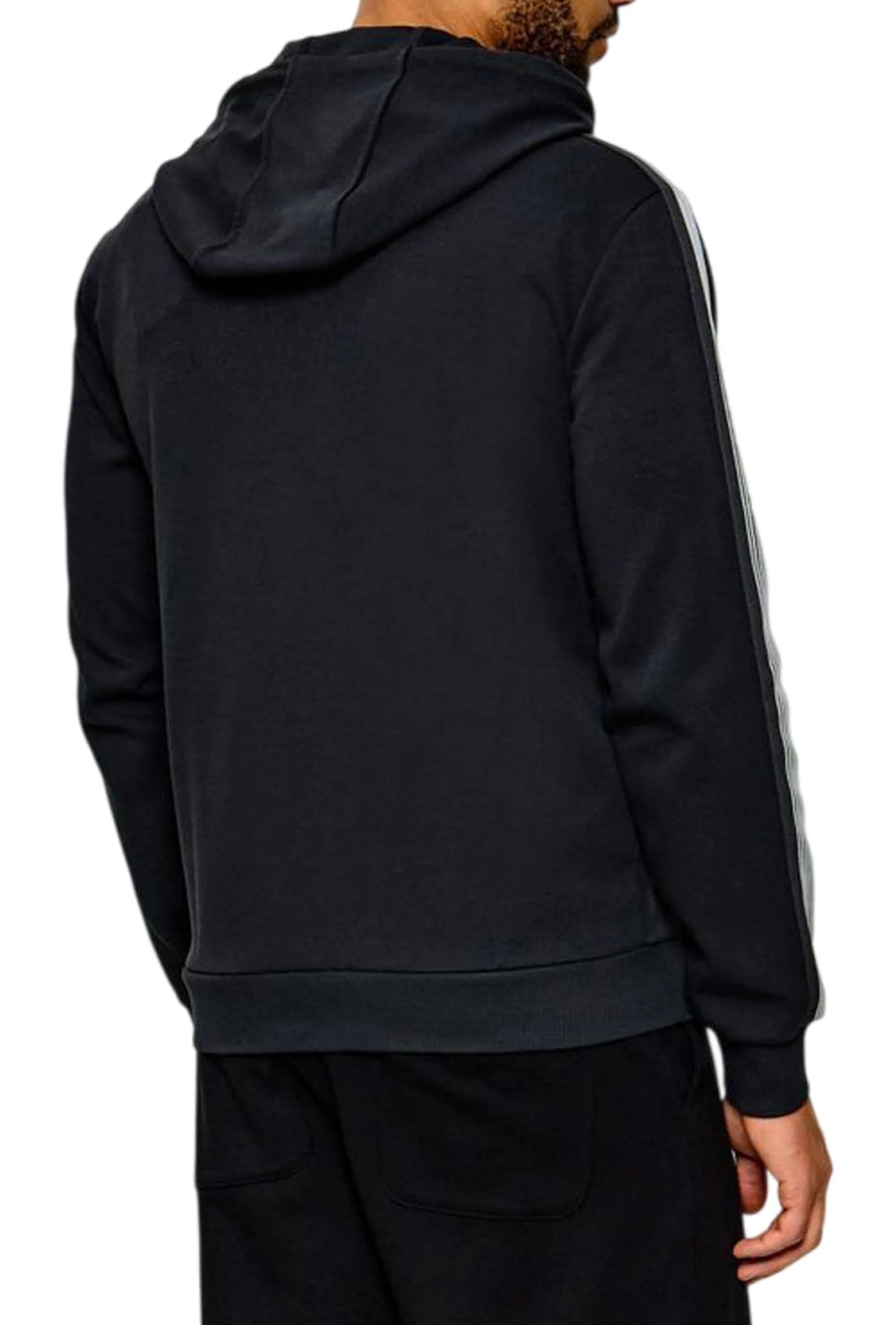 Ea7 Felpa Logo Serie In Misto Cotone Nero 7M002219Af12660 191218