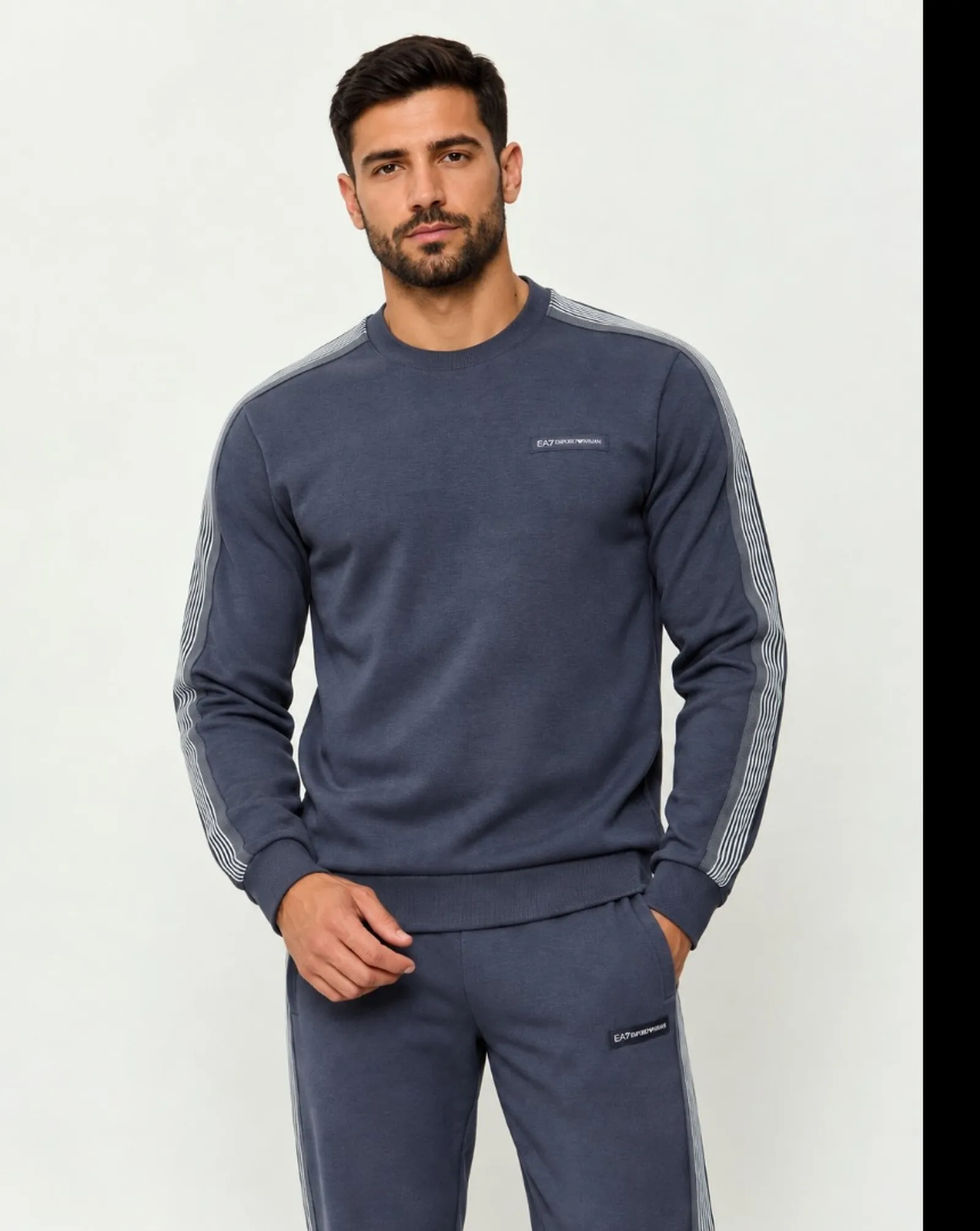 Ea7 Felpa Logo Series Grigio 7M002218Af12660 191081