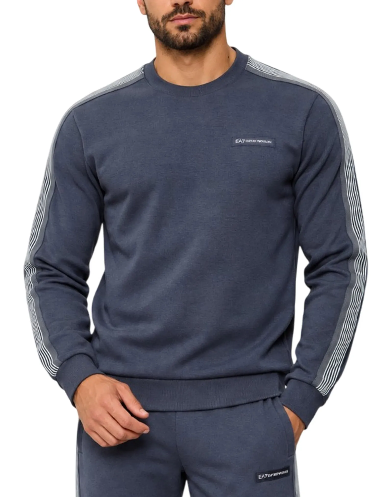 Ea7 Felpa Logo Series Grigio 7M002218Af12660 191202