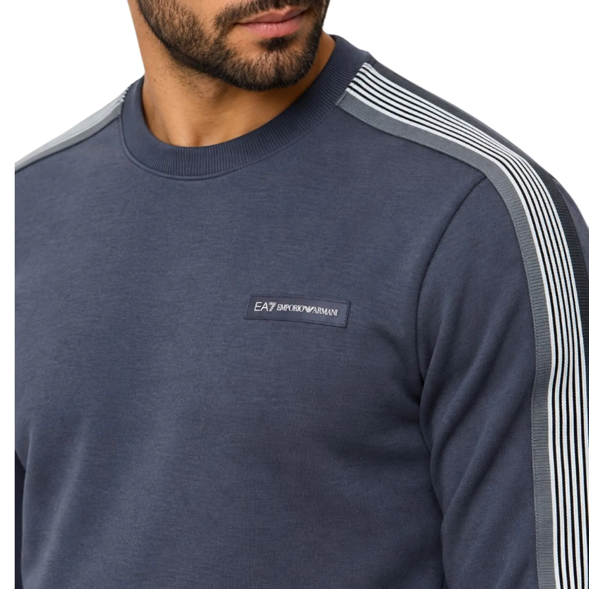 Ea7 Felpa Logo Series Grigio 7M002218Af12660 191205