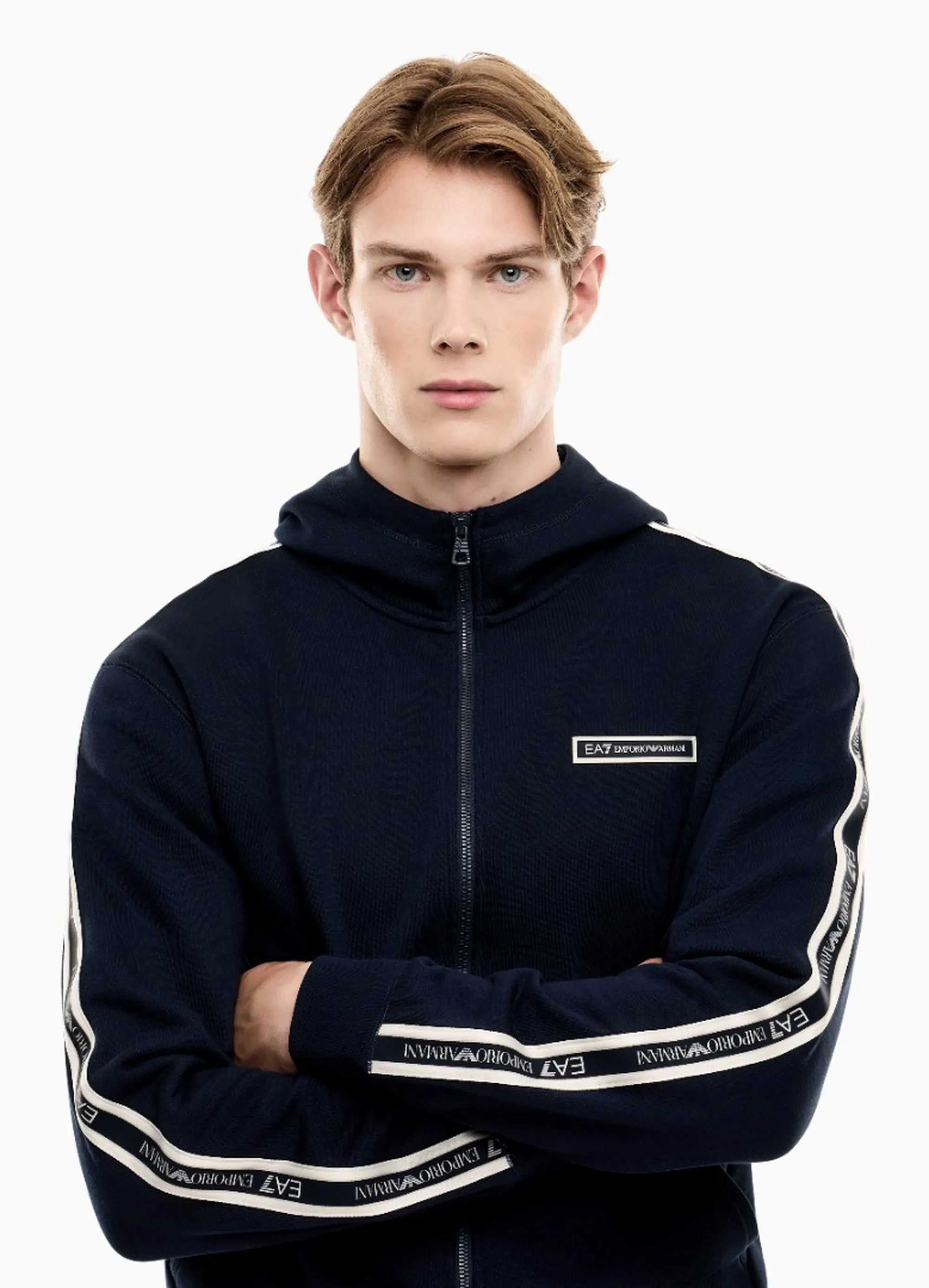 Ea7 B'Logo Series Cotton Sweatshirt' Blu 7M002197Af10377 191039