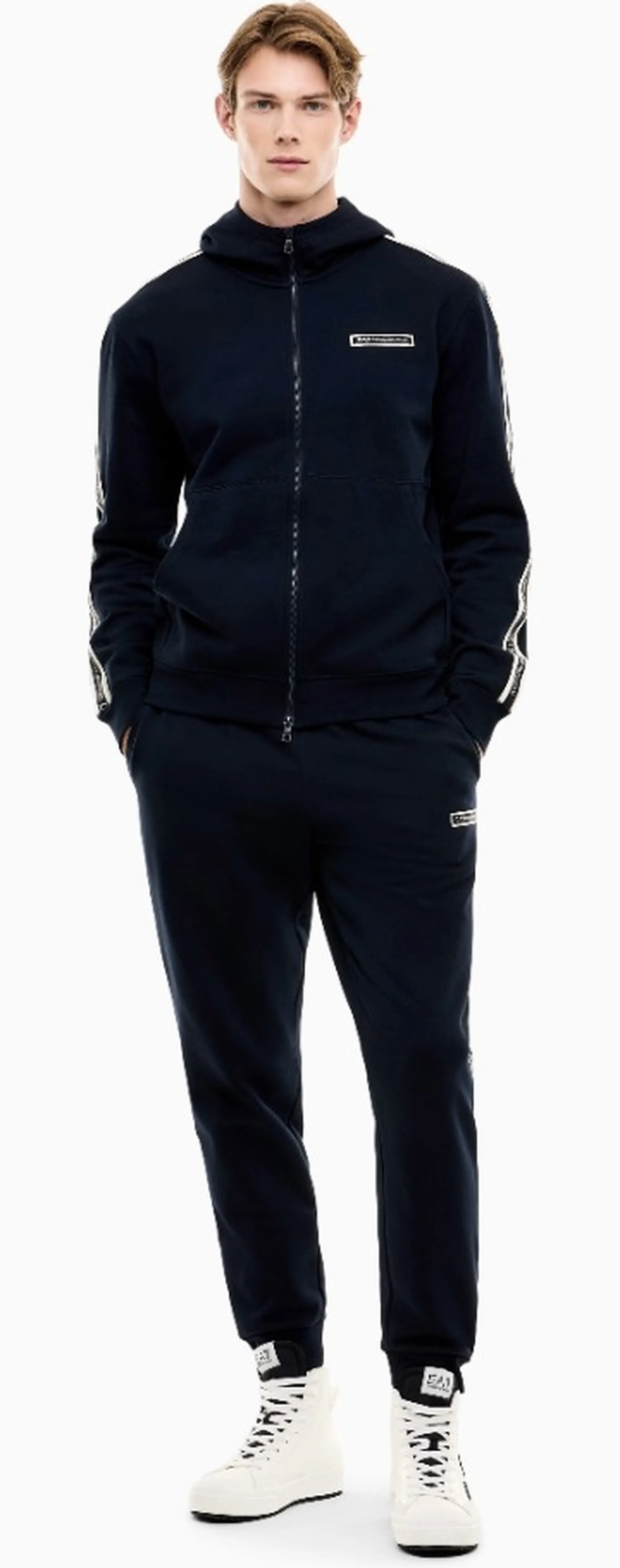Ea7 B'Logo Series Cotton Sweatshirt' Blu 7M002197Af10377 191040
