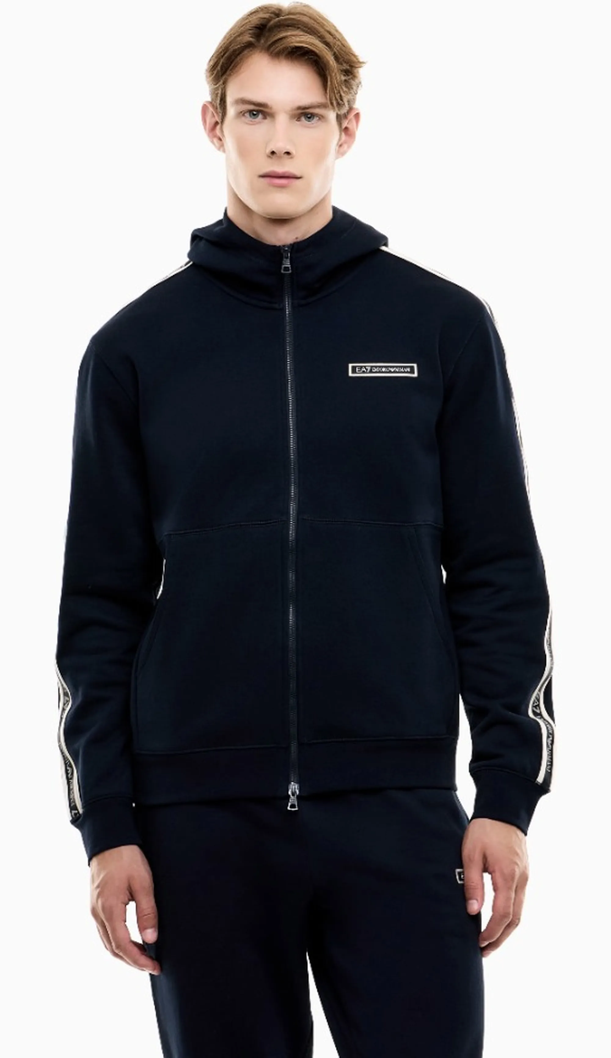 Ea7 B'Logo Series Cotton Sweatshirt' Blu 7M002197Af10377 191041