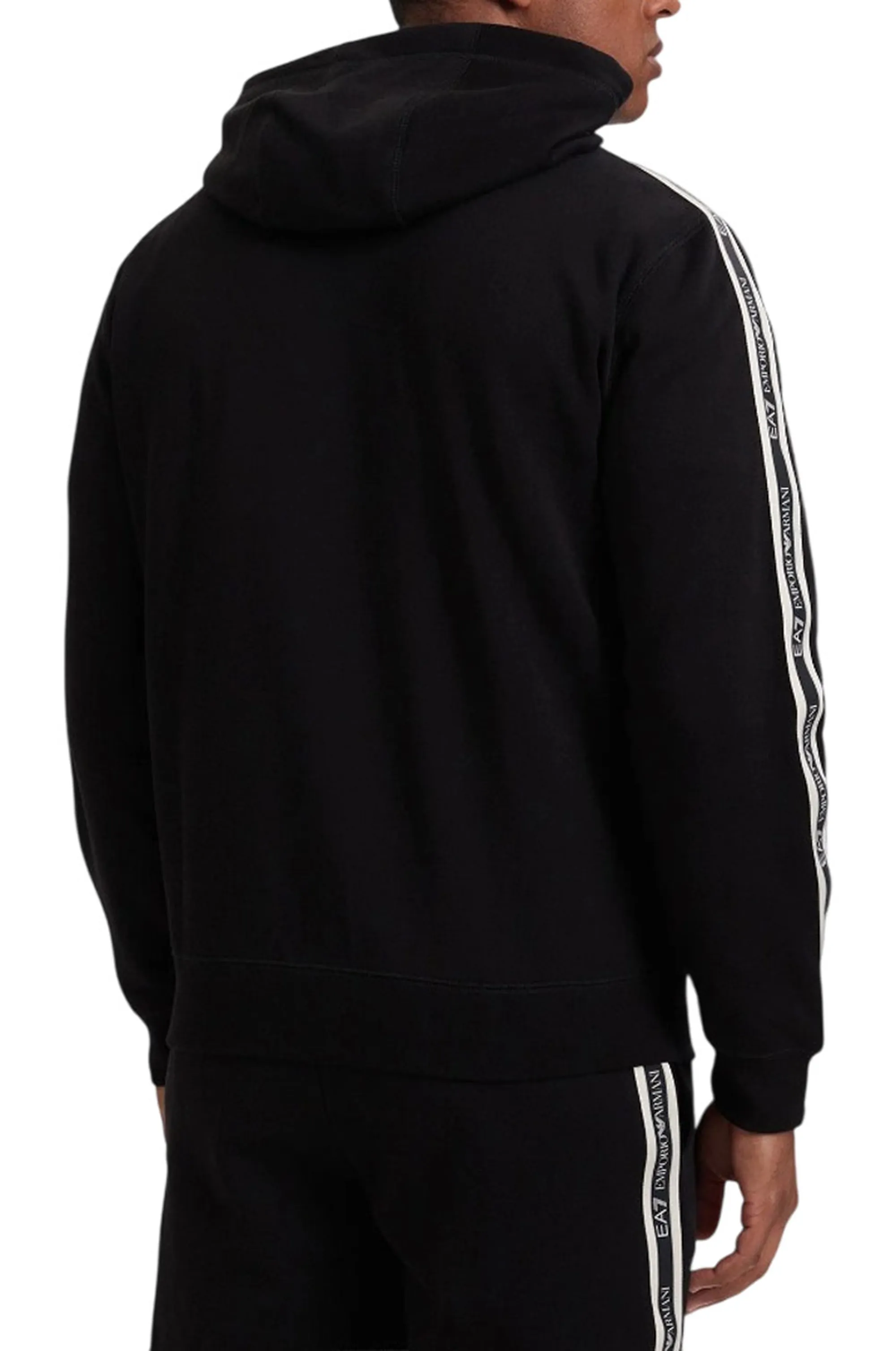 Ea7 Felpa Logo Series In Cotone Nero 7M002197Af10377 191179