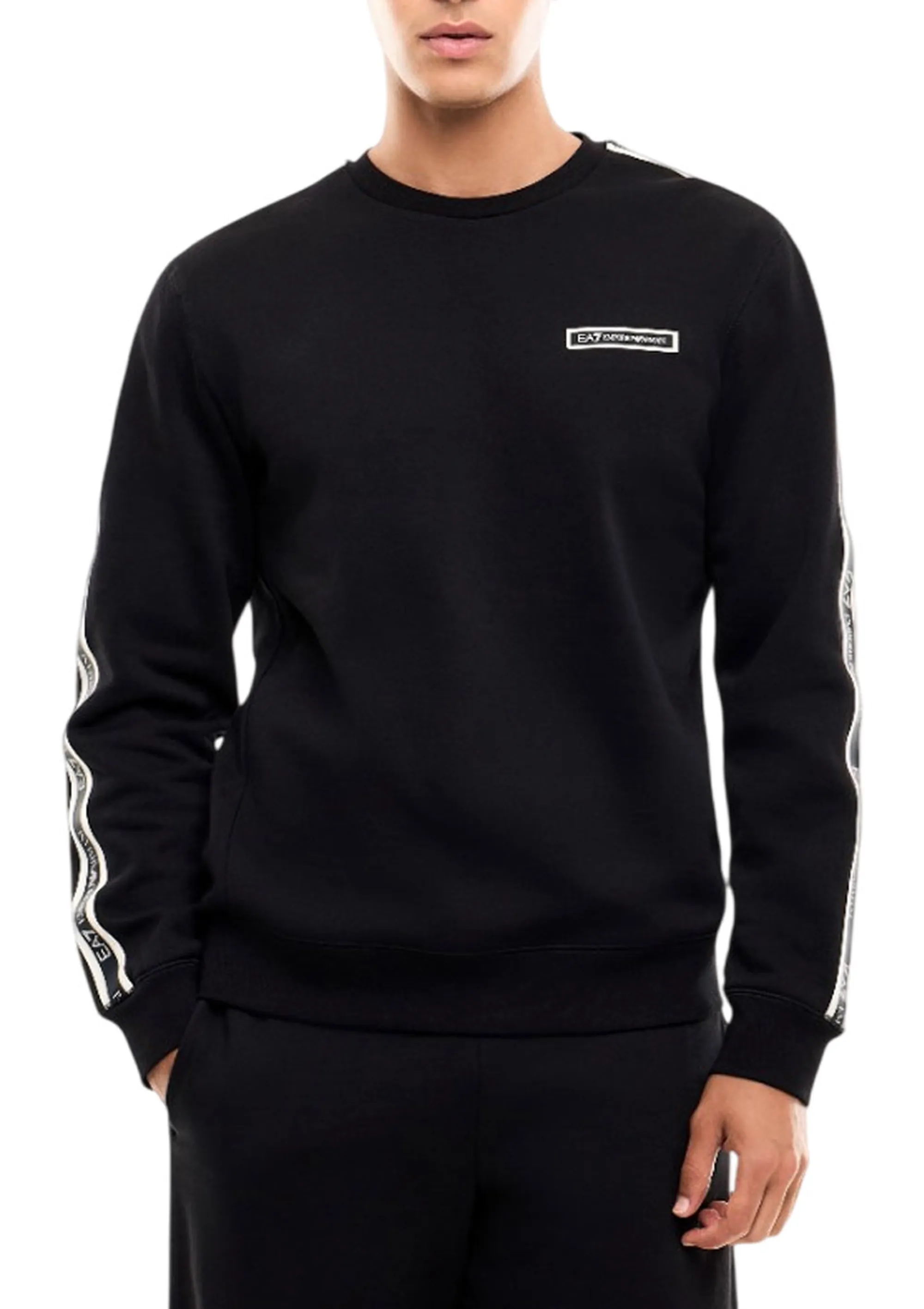 Ea7 Felpa Logo Series In Jersey Nero 7M002195Af10377 191158