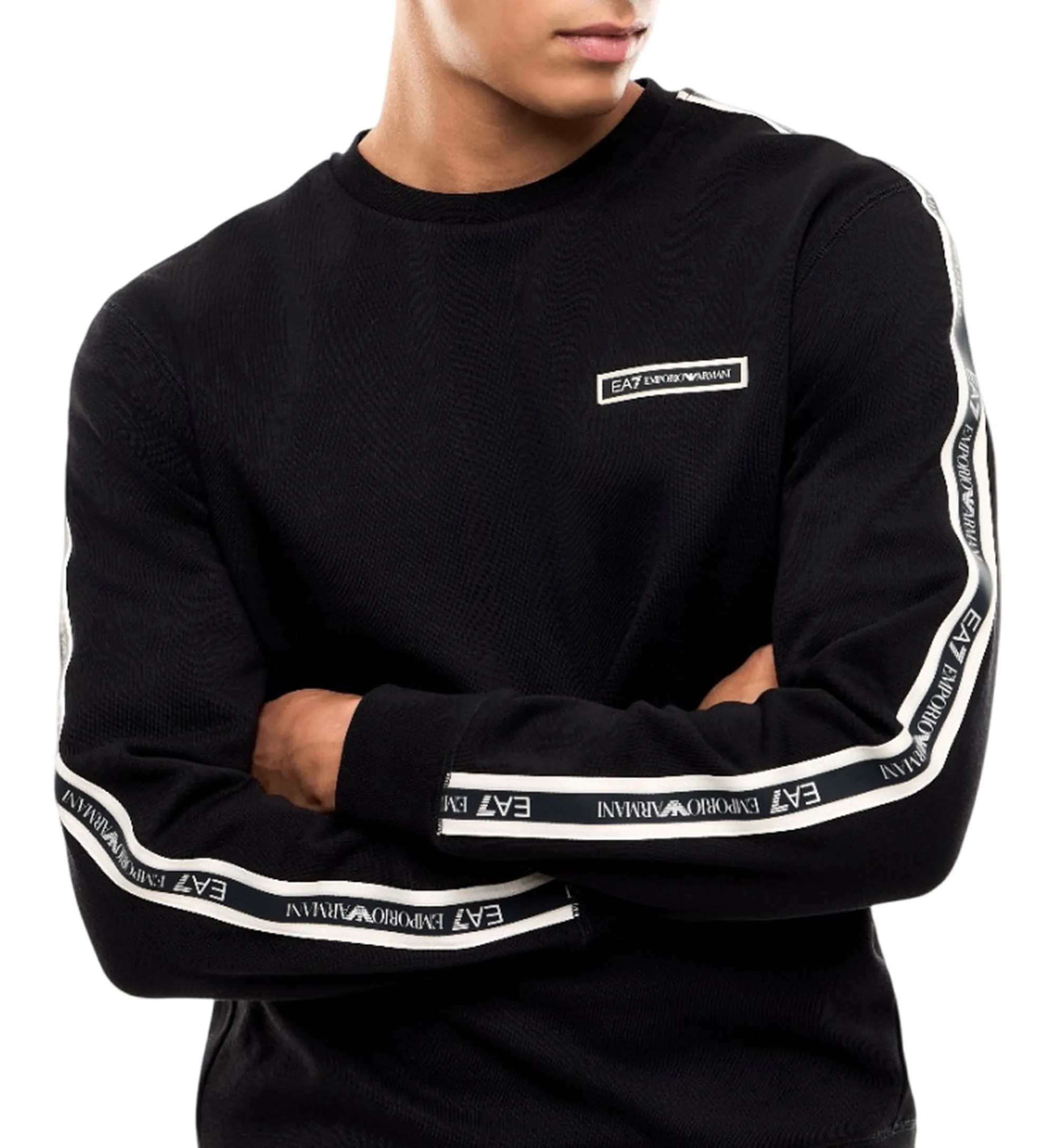Ea7 Felpa Logo Series In Jersey Nero 7M002195Af10377 191165