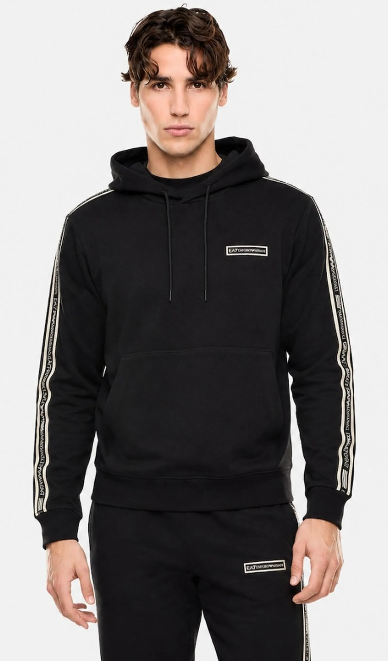 Ea7 Felpa Logo Series In Jersey Nero 7M002196Af10377 190998