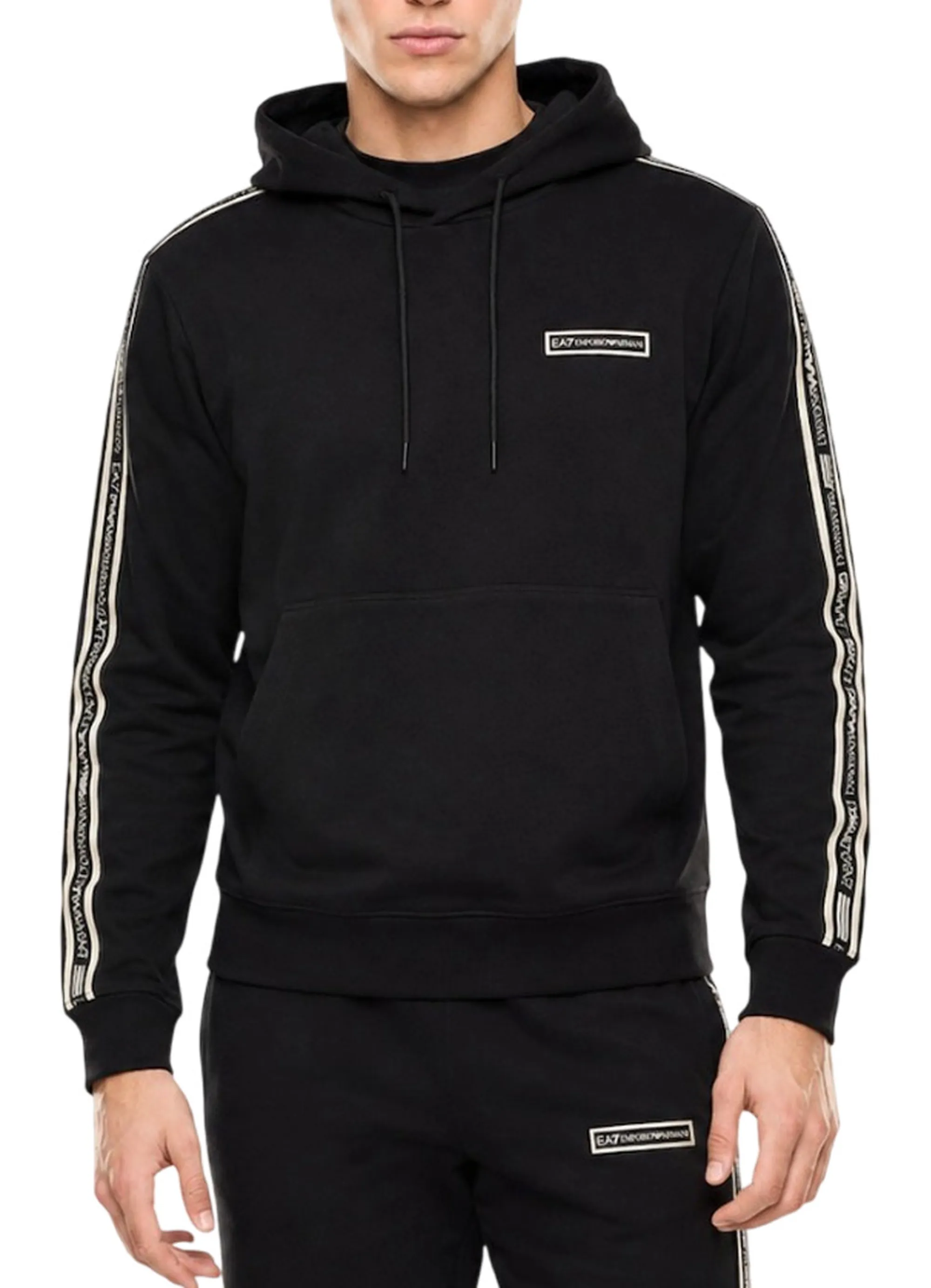 Ea7 Felpa Logo Series In Jersey Nero 7M002196Af10377 191166