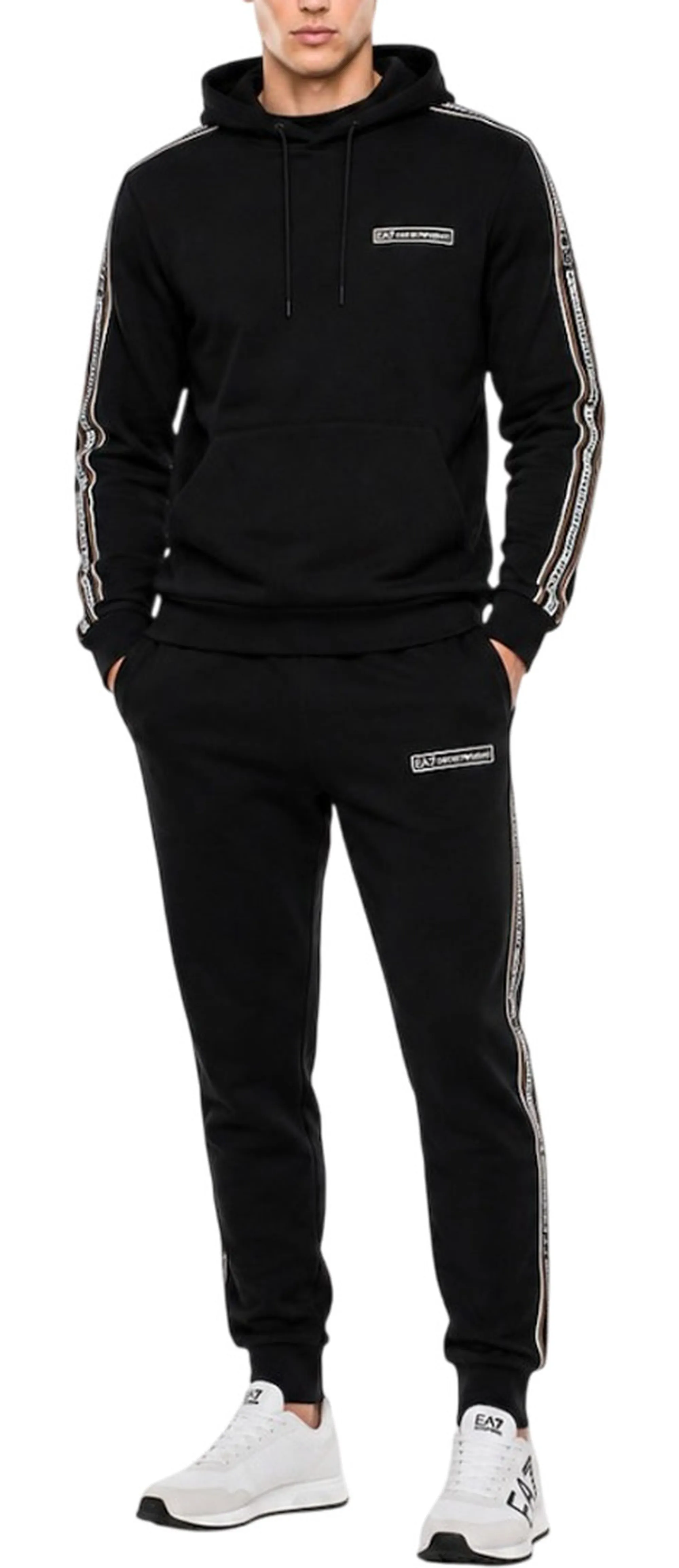 Ea7 Felpa Logo Series In Jersey Nero 7M002196Af10377 191168