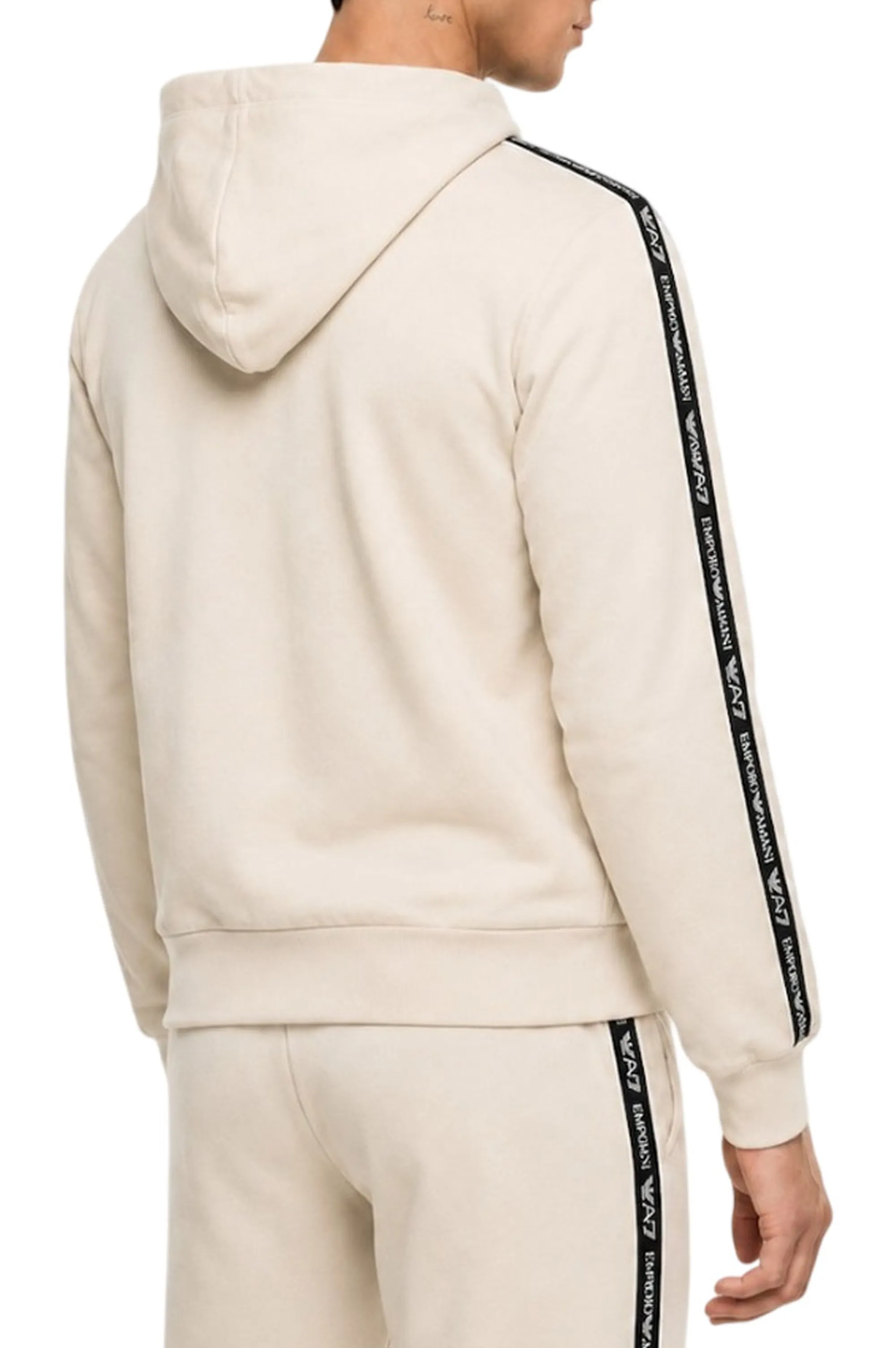 Ea7 Felpa Logo Series In Jersey Panna 7M002196Af10377 191171