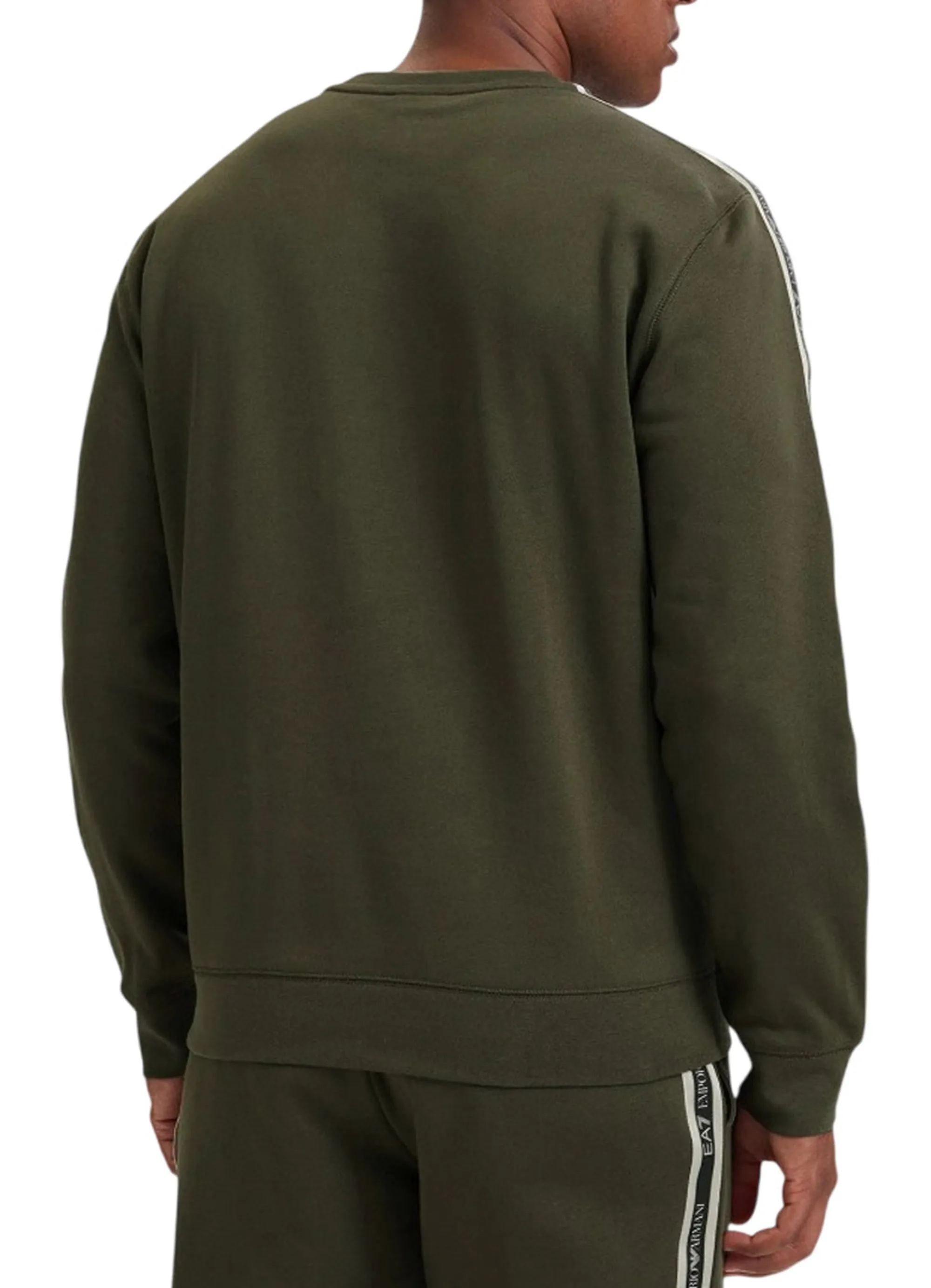 Ea7 Felpa Logo Series In Jersey Verde Militare 7M002195Af10377 191155