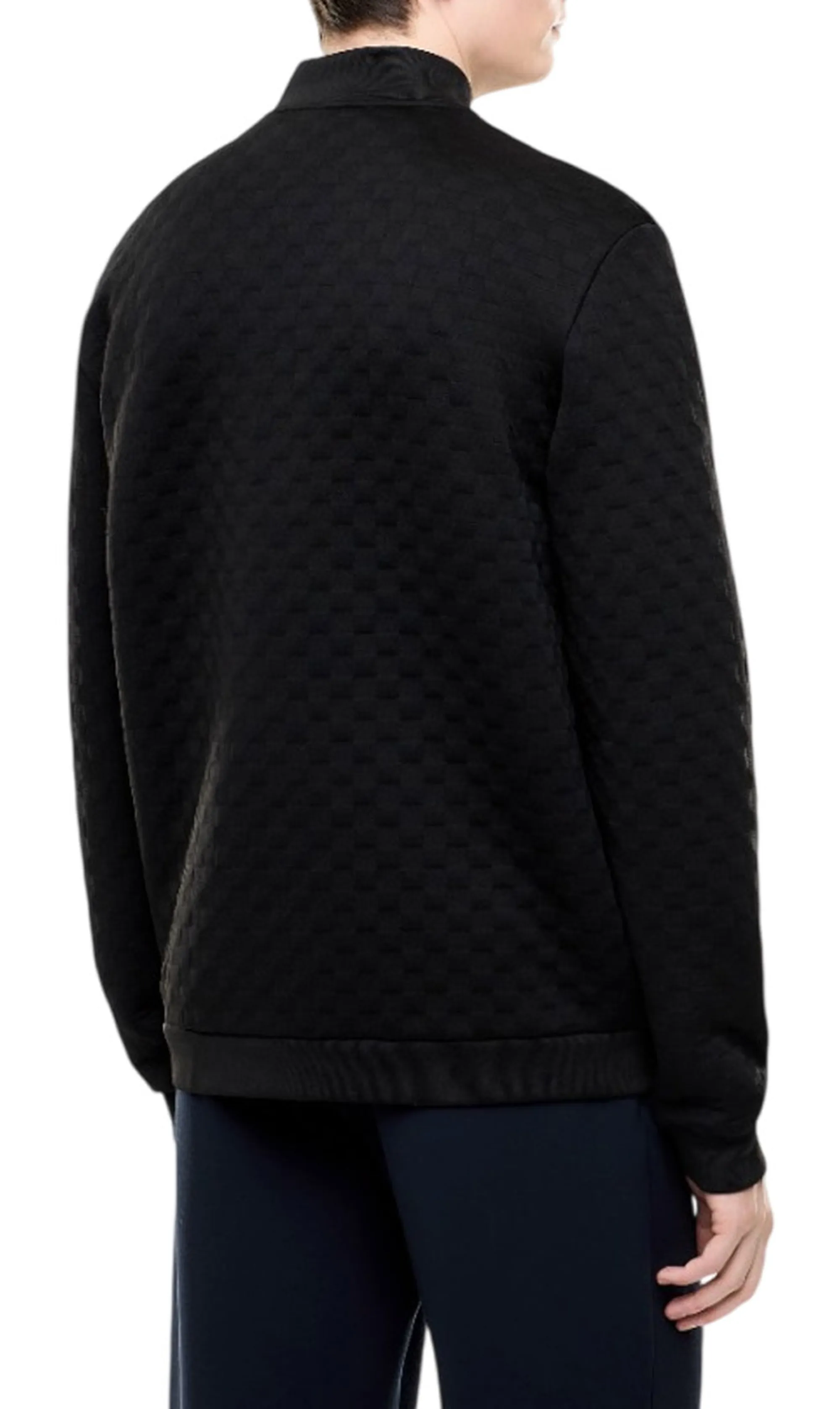 Ea7 Felpa Premium Label Con Dettagli In Maglia Nero 7M002246Af26241 191229
