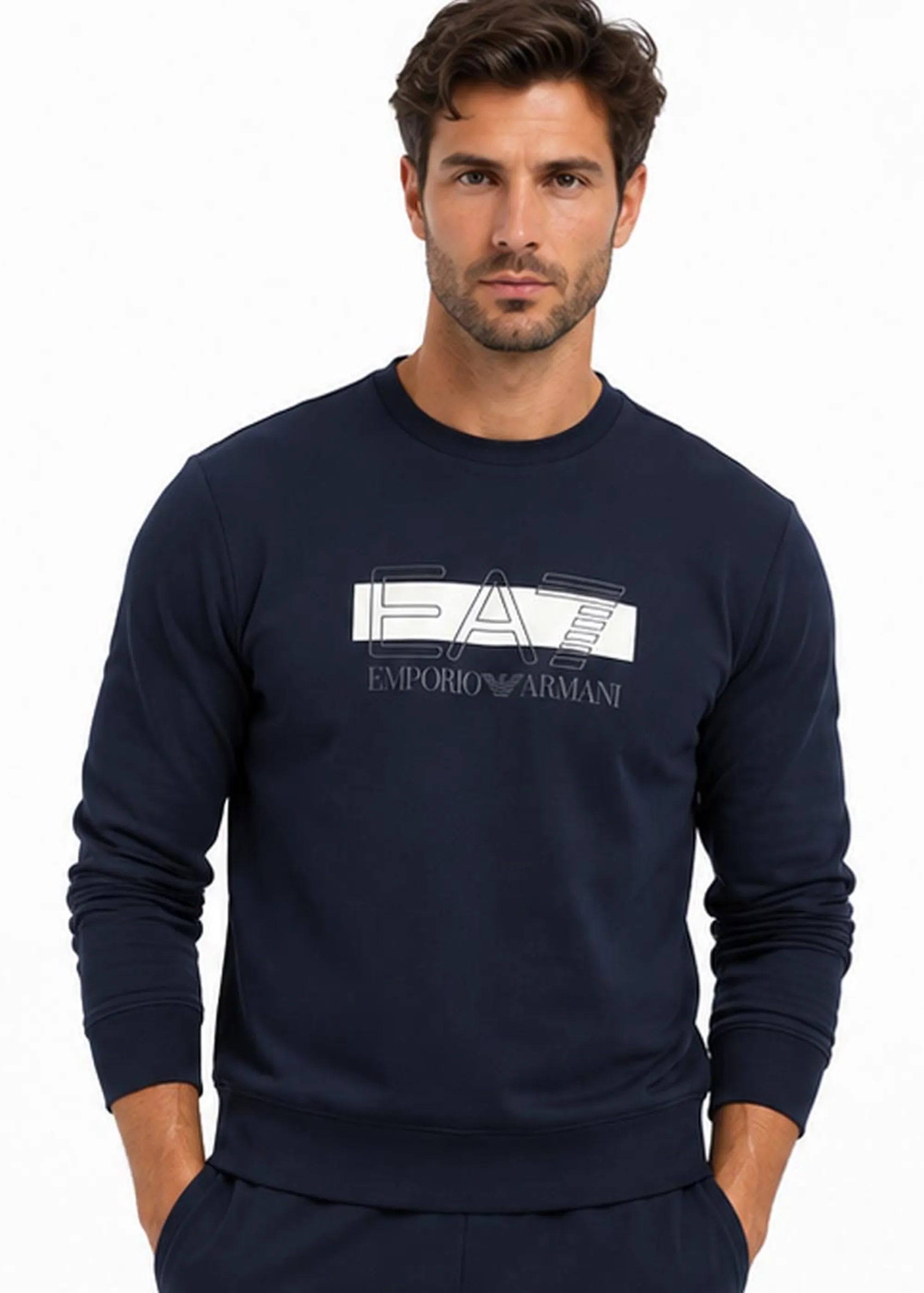 Ea7 B'Visibility Sweatshirt' Blu 7M002425Af10377 191193