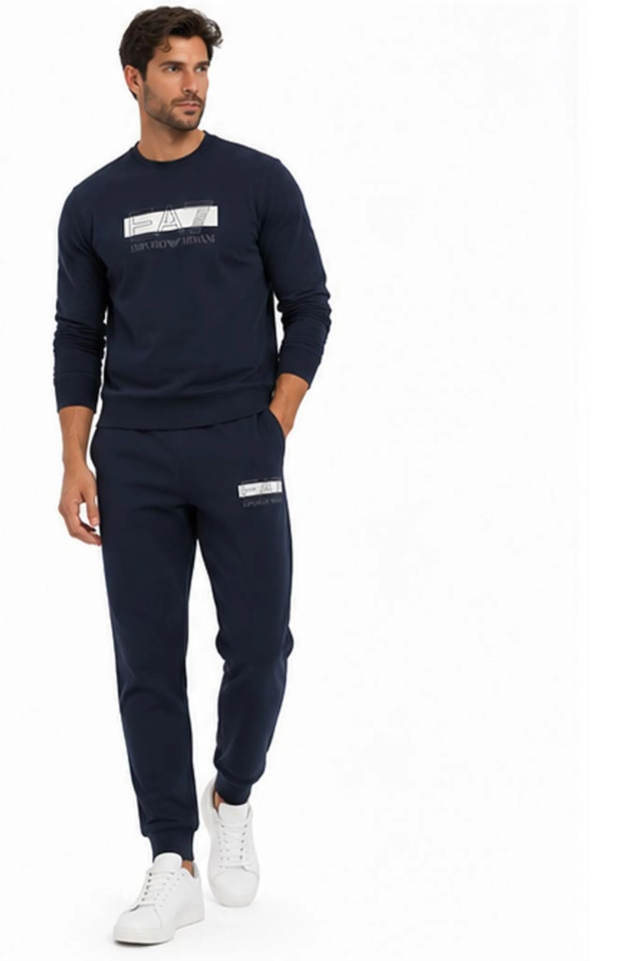 Ea7 B'Visibility Sweatshirt' Blu 7M002425Af10377 191195