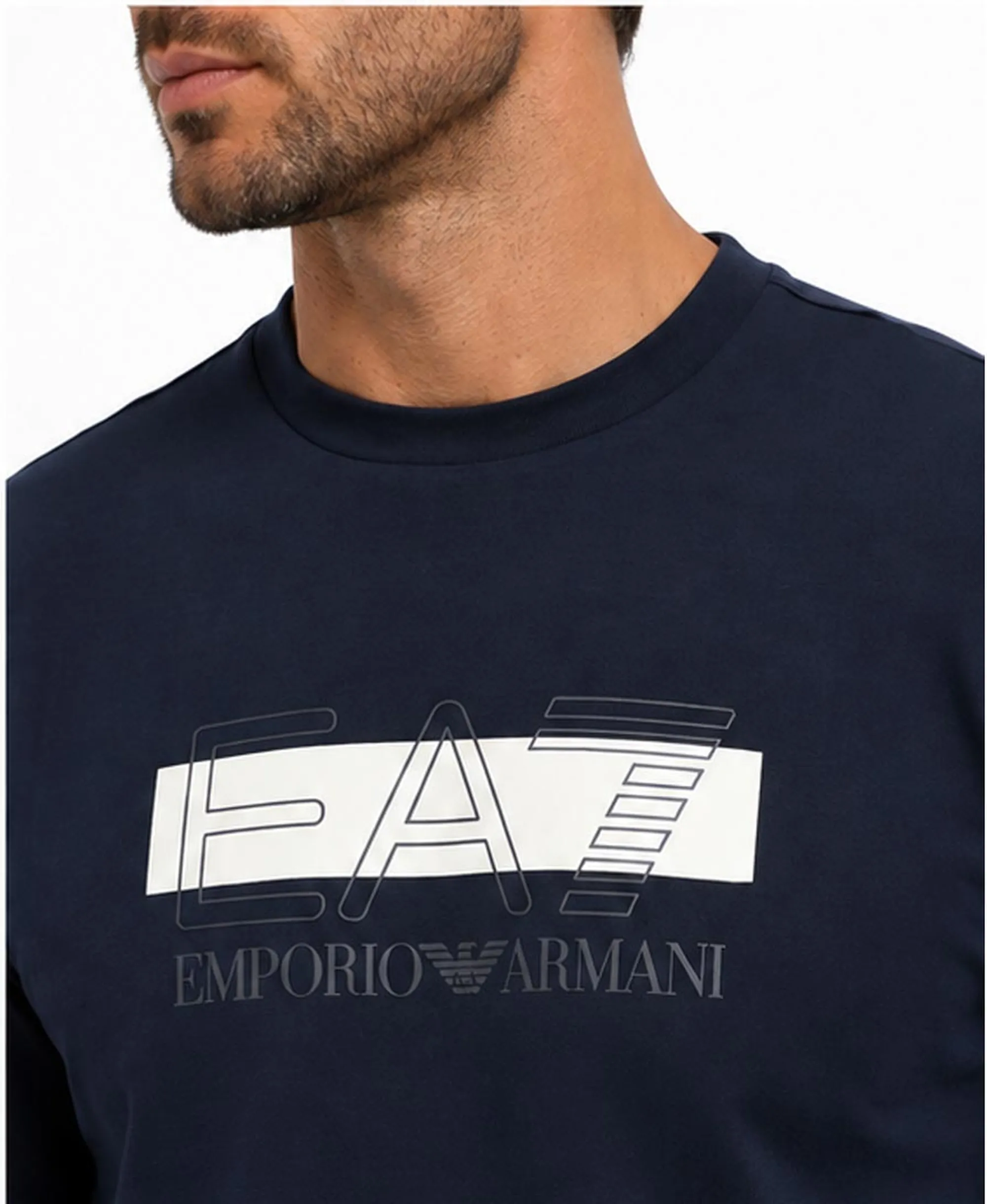 Ea7 B'Visibility Sweatshirt' Blu 7M002425Af10377 191196