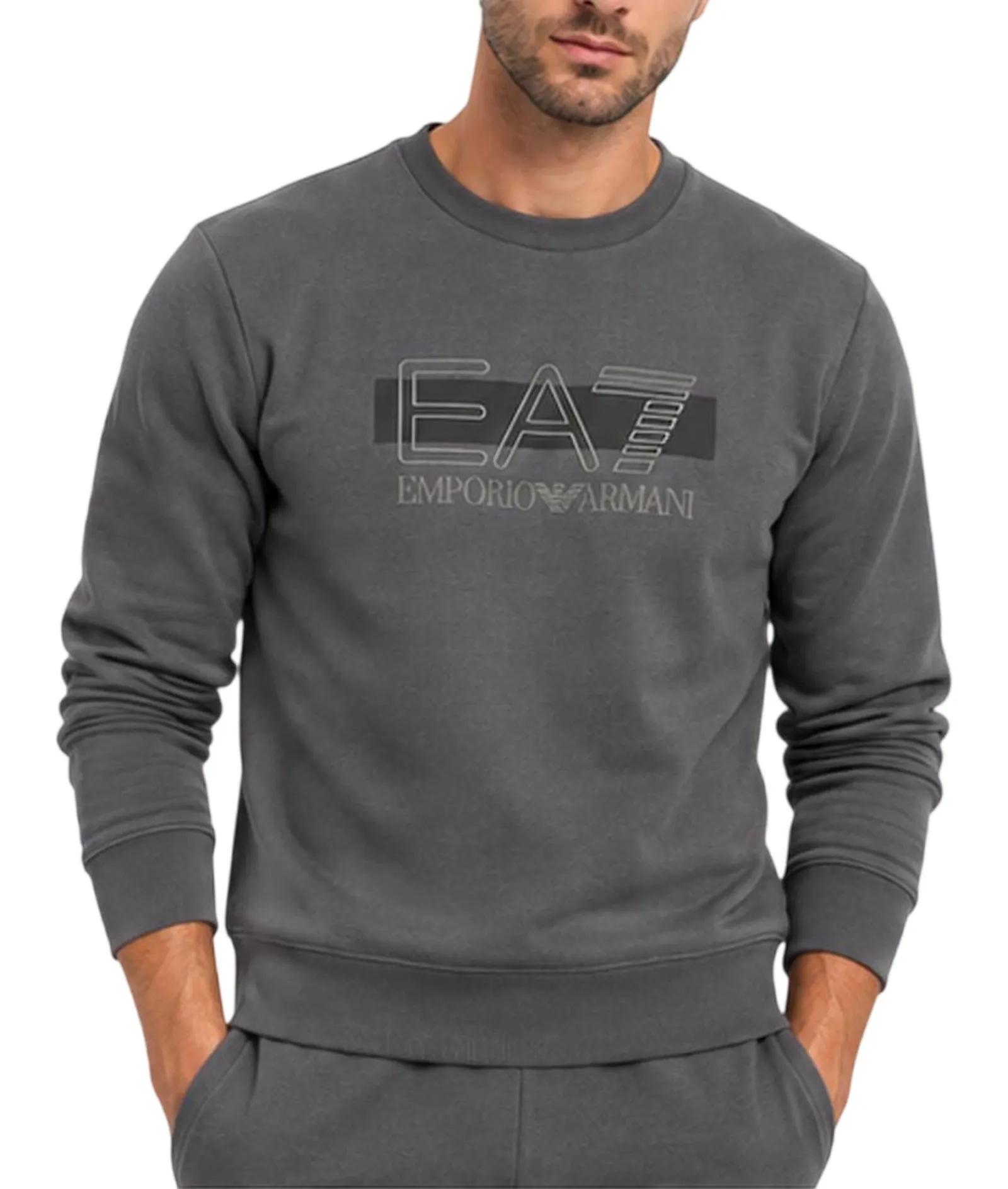 Ea7 Felpa Visibility Grigio 7M002425Af10377 191464