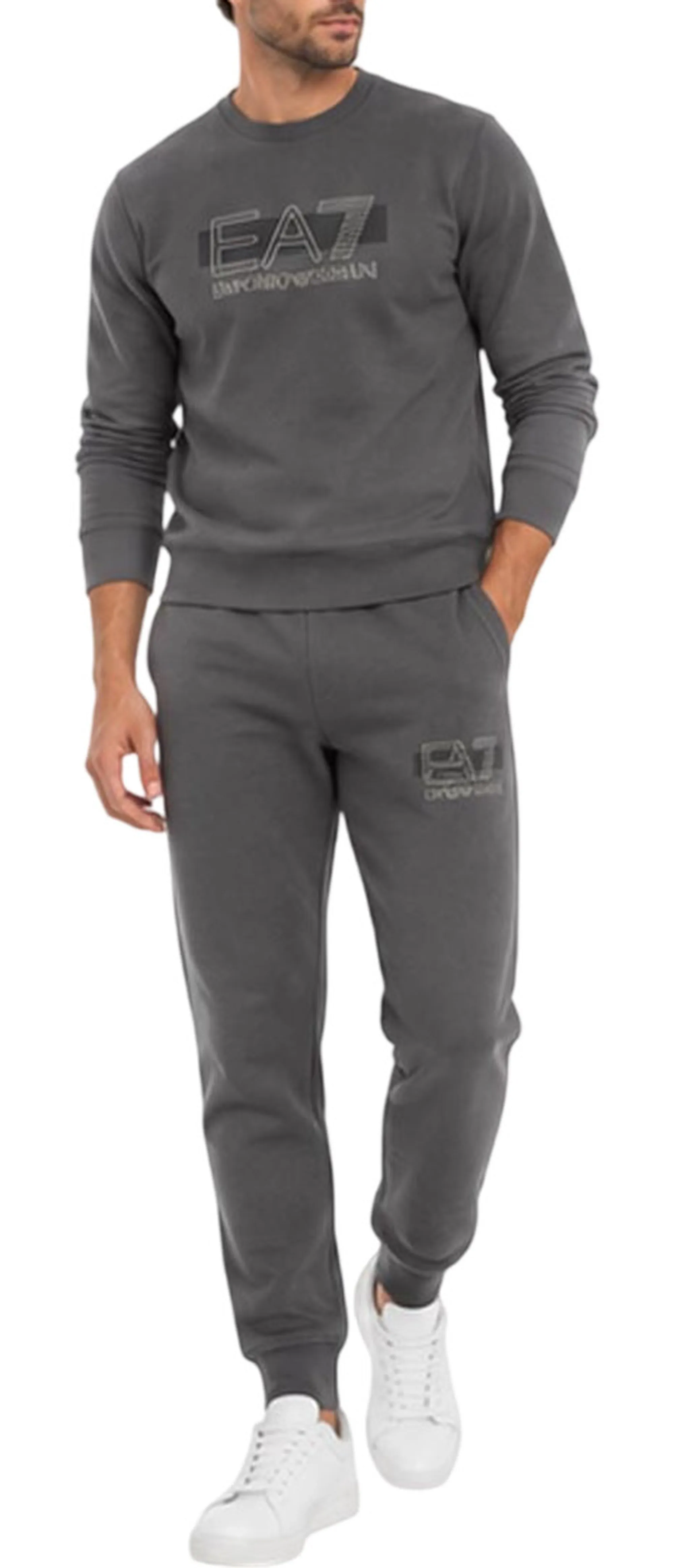 Ea7 Felpa Visibility Grigio 7M002425Af10377 191466