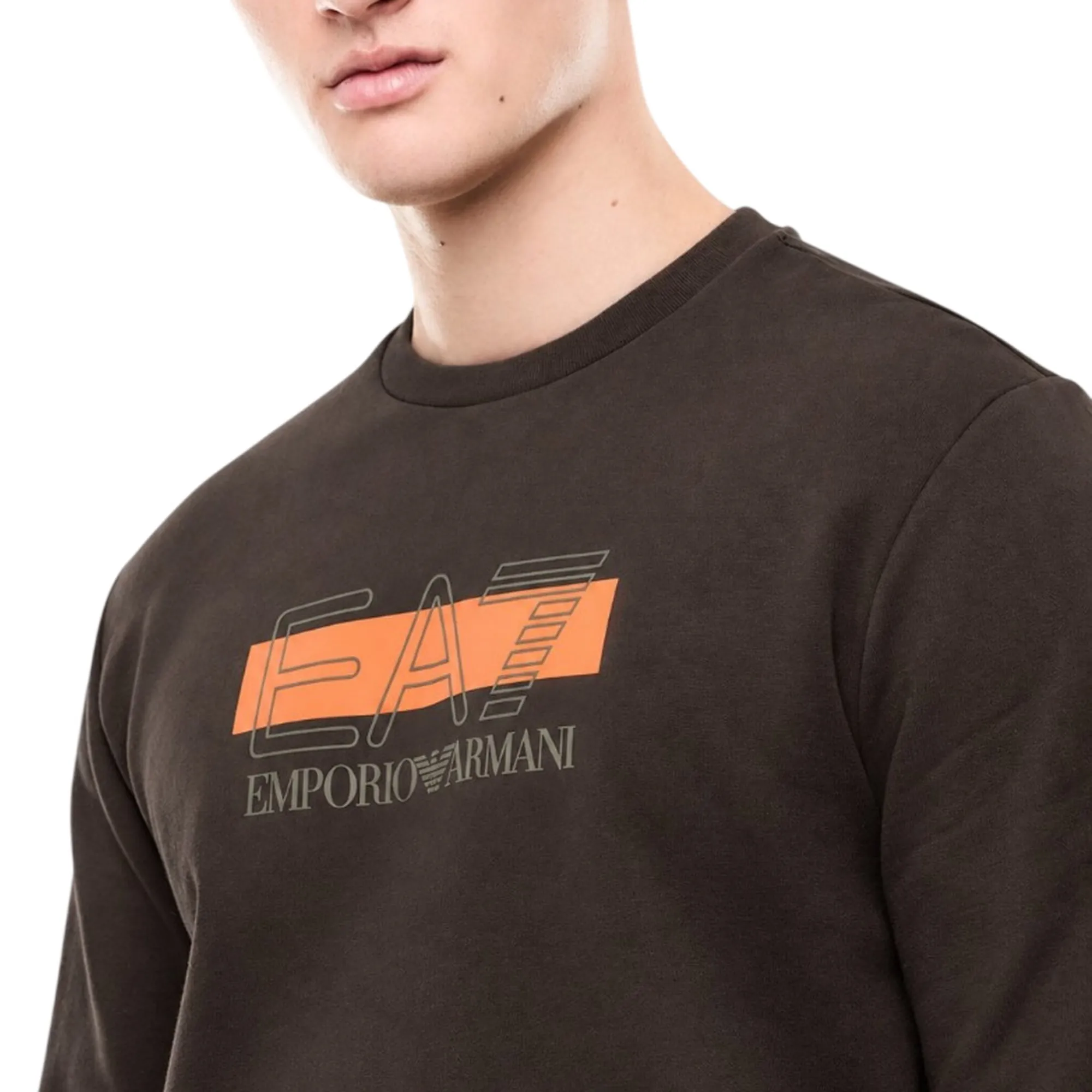 Ea7 Felpa Visibility Marrone 7M002425Af10377 191496