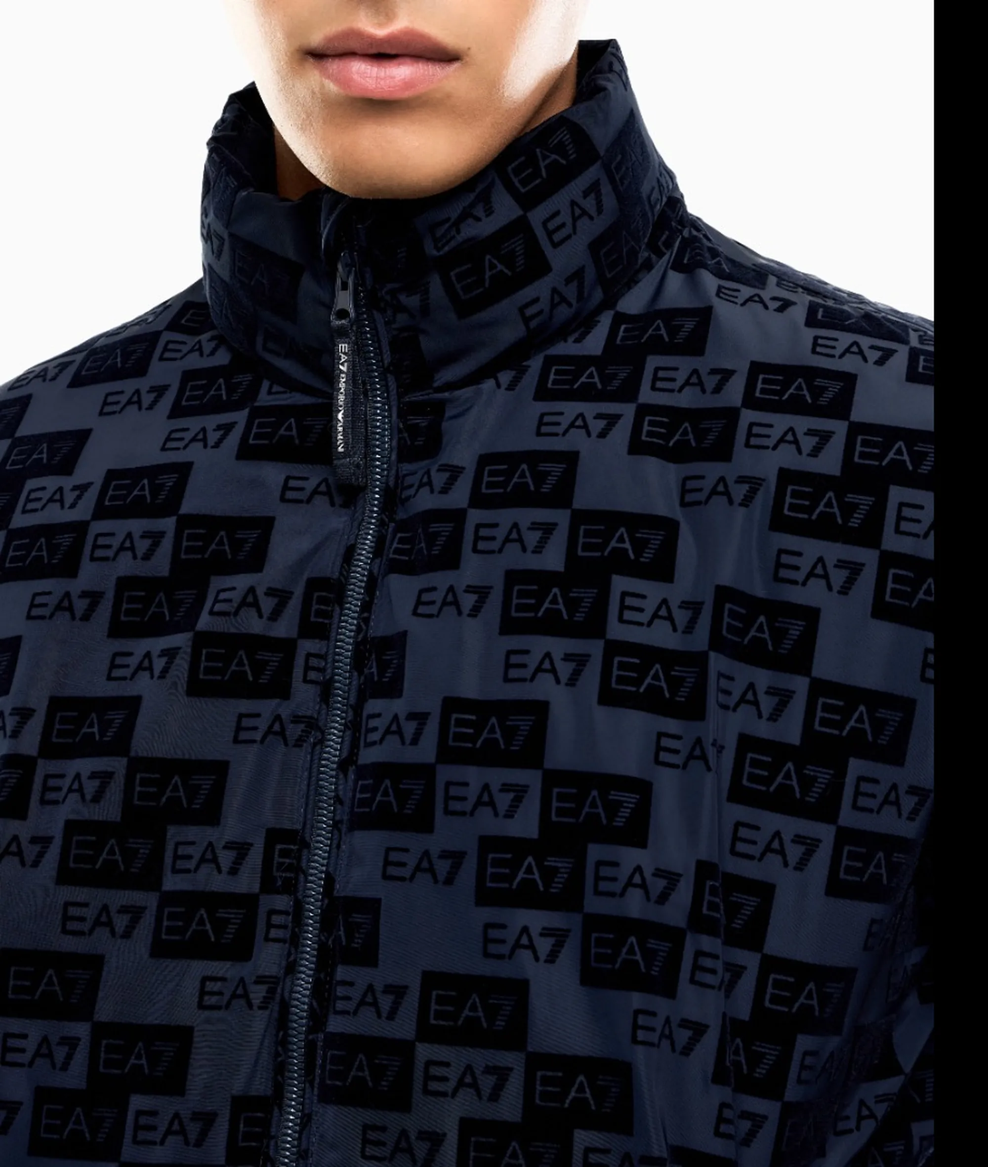 Ea7 B'Monogram Velvet Bomber Jacket' Blu 7M002389Af26931 191137