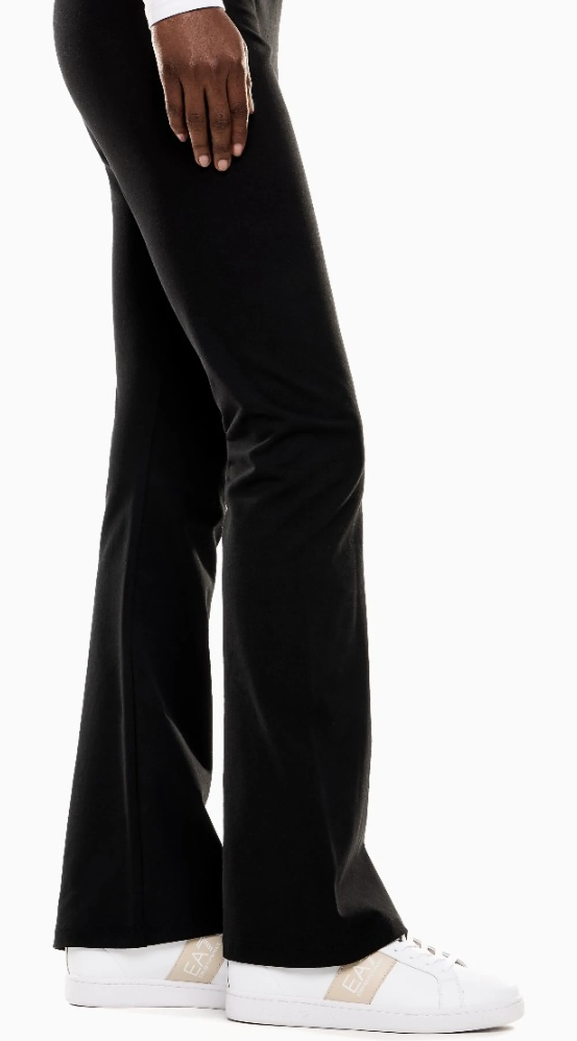 Ea7 Leggins Bootcut In Cotone A Vita Alta Nero 7W000460Af12484 190841