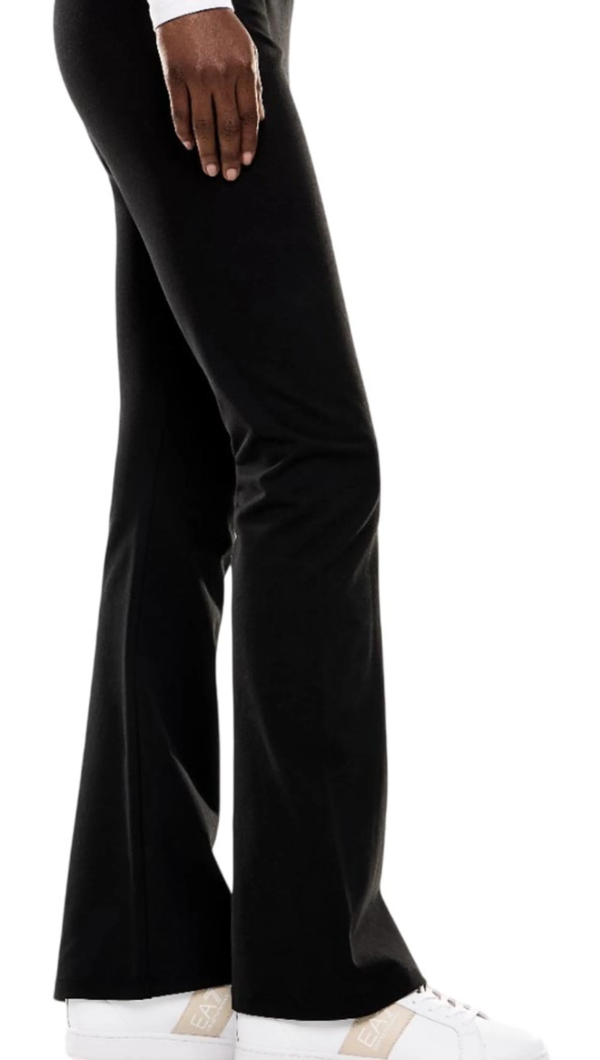 Ea7 Leggins Bootcut In Cotone A Vita Alta Nero 7W000460Af12484 195893