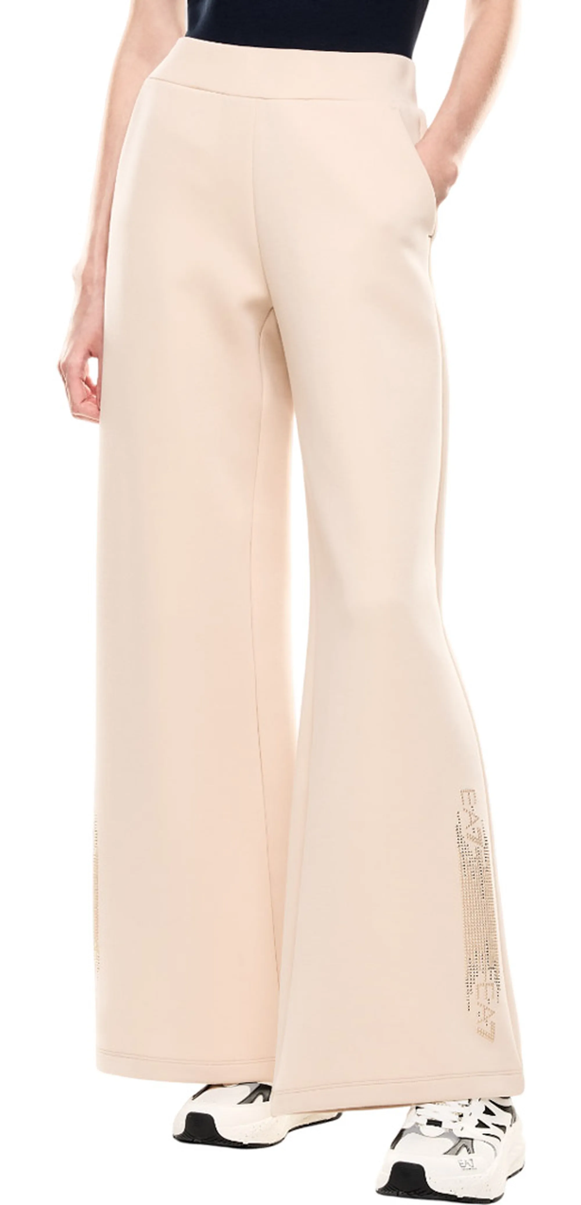 Ea7 B'Ea7 Wide Trousers' Beige 7W000526Af13151 163266