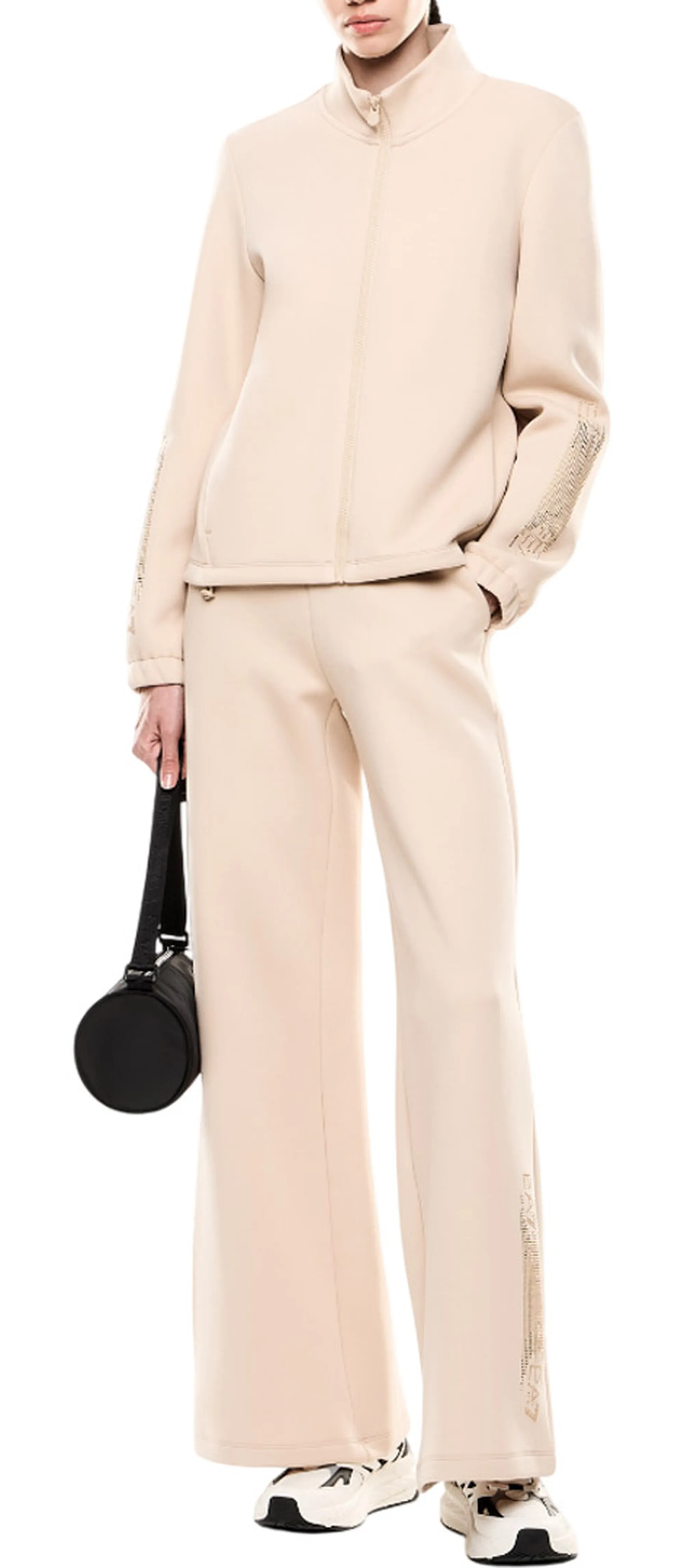 Ea7 B'Ea7 Wide Trousers' Beige 7W000526Af13151 163268