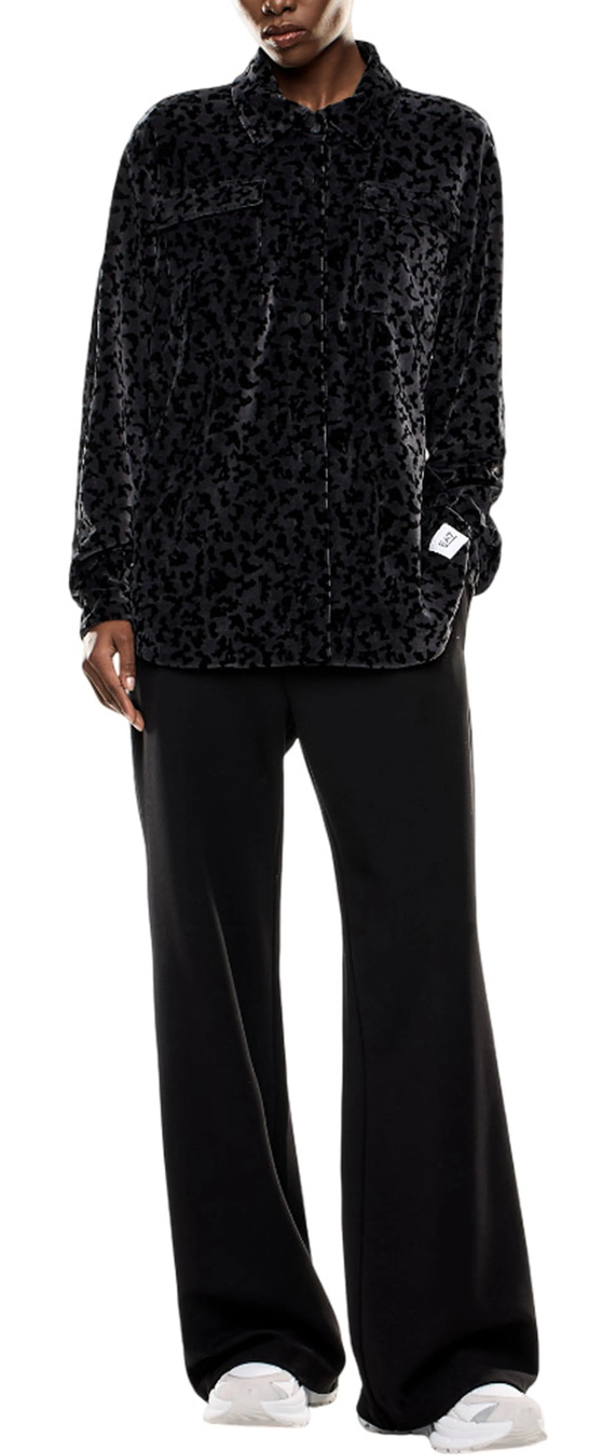 Ea7 B'Wide Leg Graphic Series Pants' Black 7W000667Af18880 163293