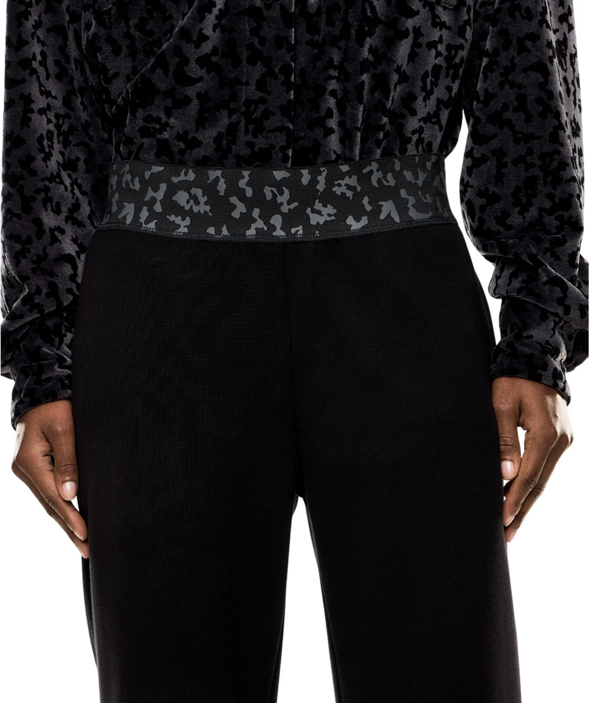 Ea7 B'Wide Leg Graphic Series Pants' Black 7W000667Af18880 163294