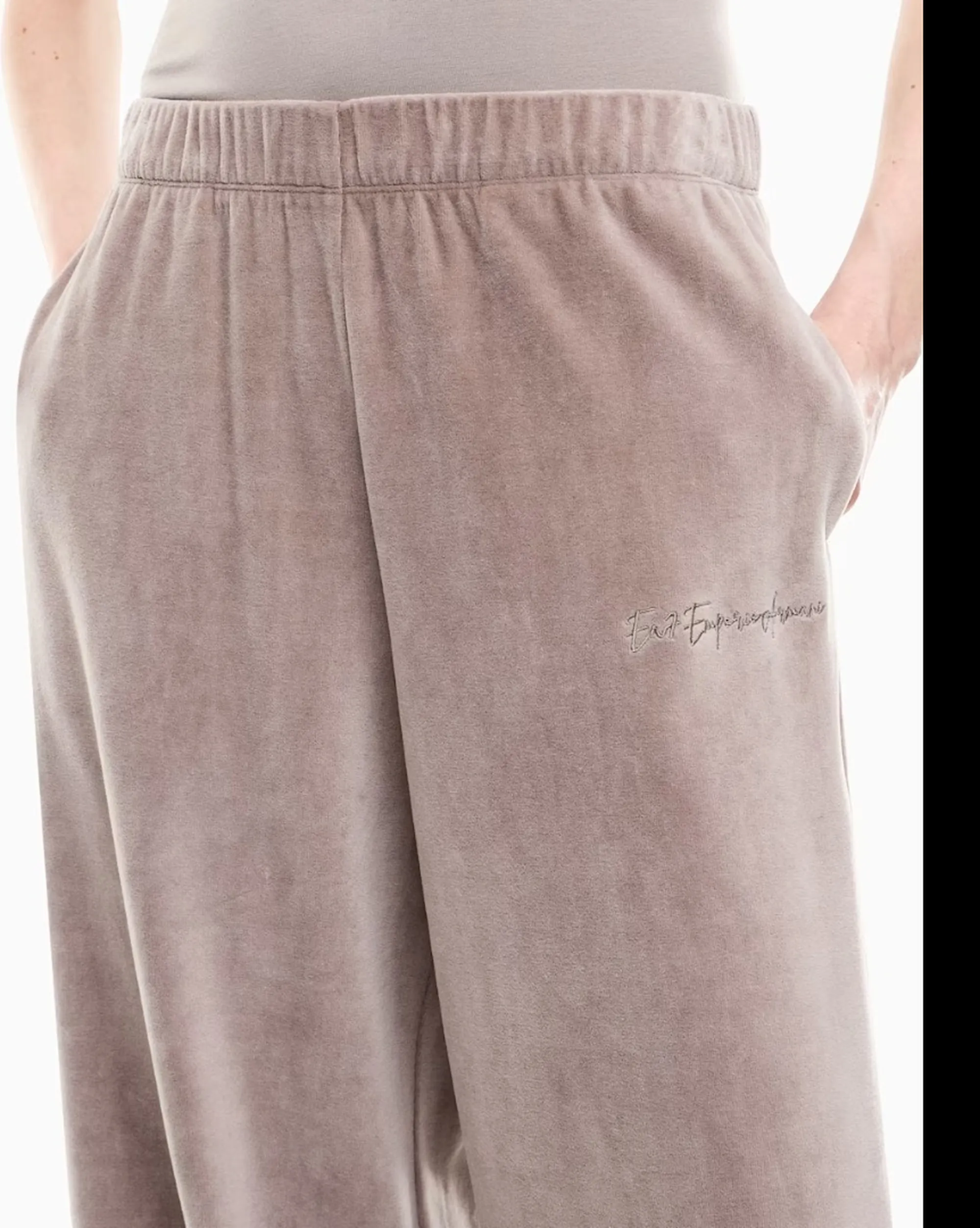 Ea7 Pantalone Athletic Velour Beige 7W001433Af26044 190907