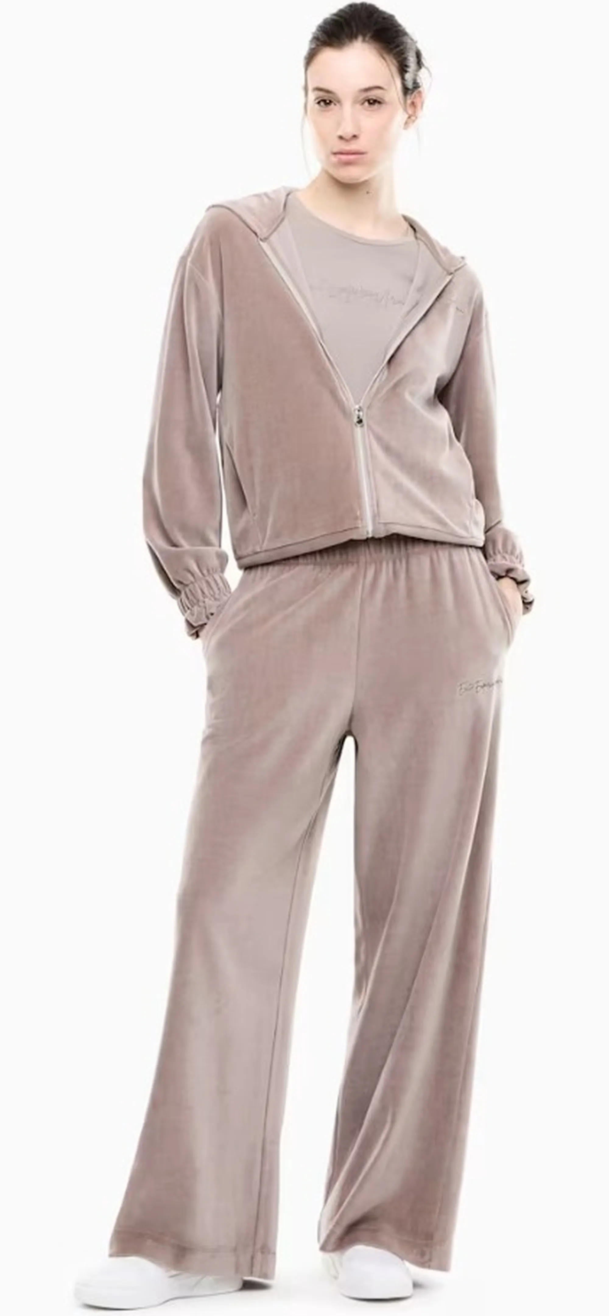 Ea7 Pantalone Athletic Velour Beige 7W001433Af26044 190908