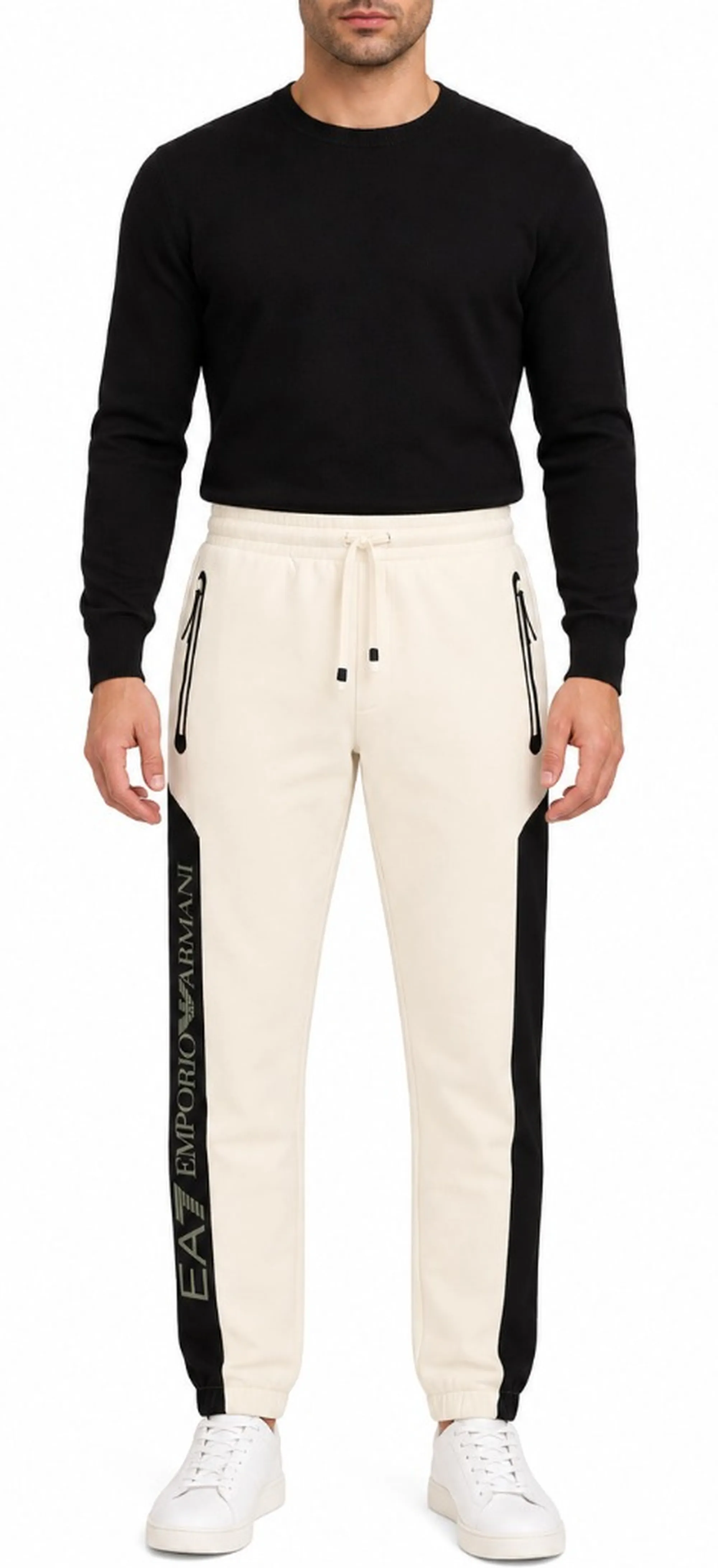 Ea7 B'Jogger Athletic Colour Block Trouser' Beige 6Dpp71Pjvtz 199093
