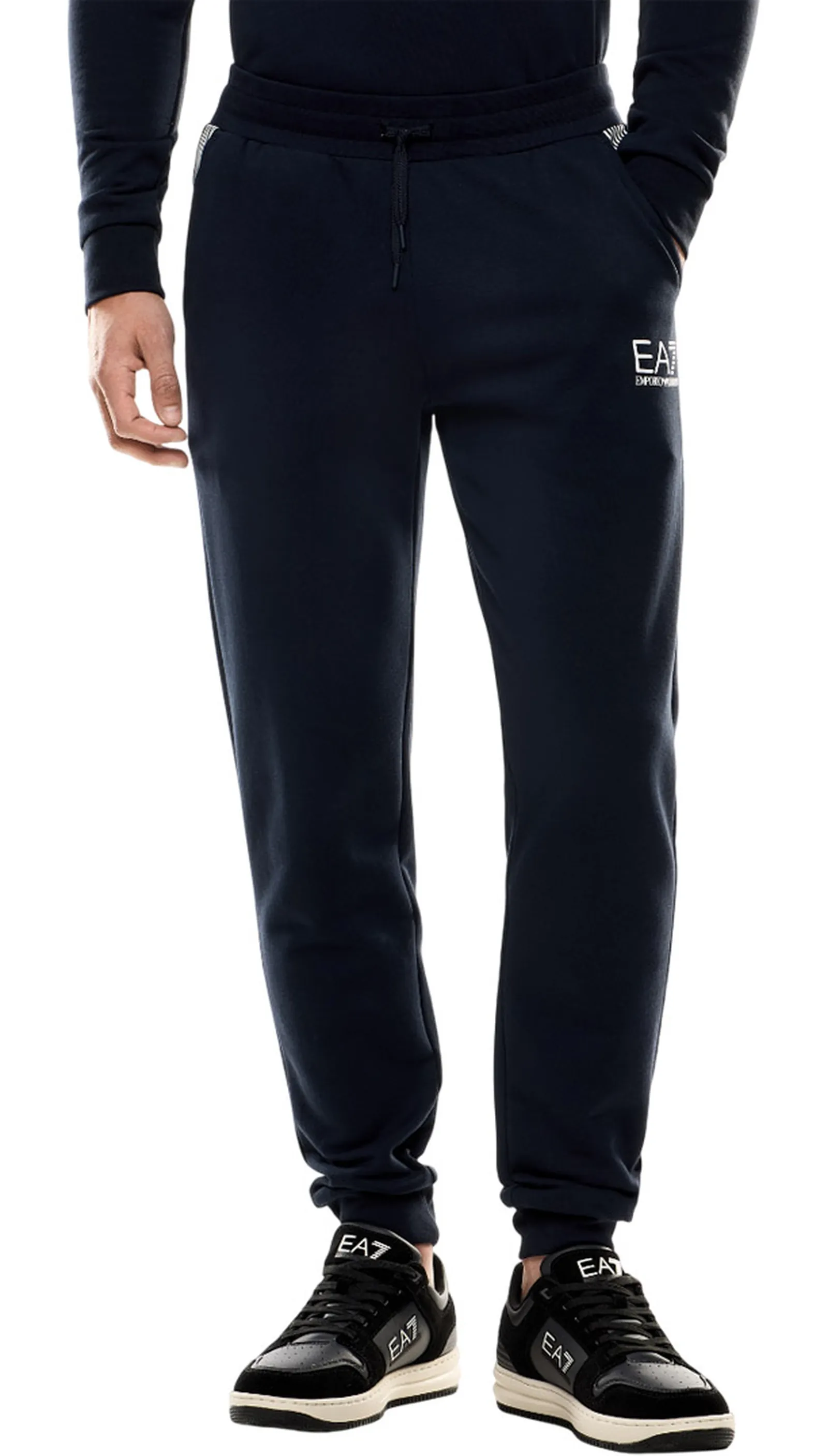 Ea7 Pantalone Jogger Ea7 In Misto Cotone Blu 7M001126Af10377 161452