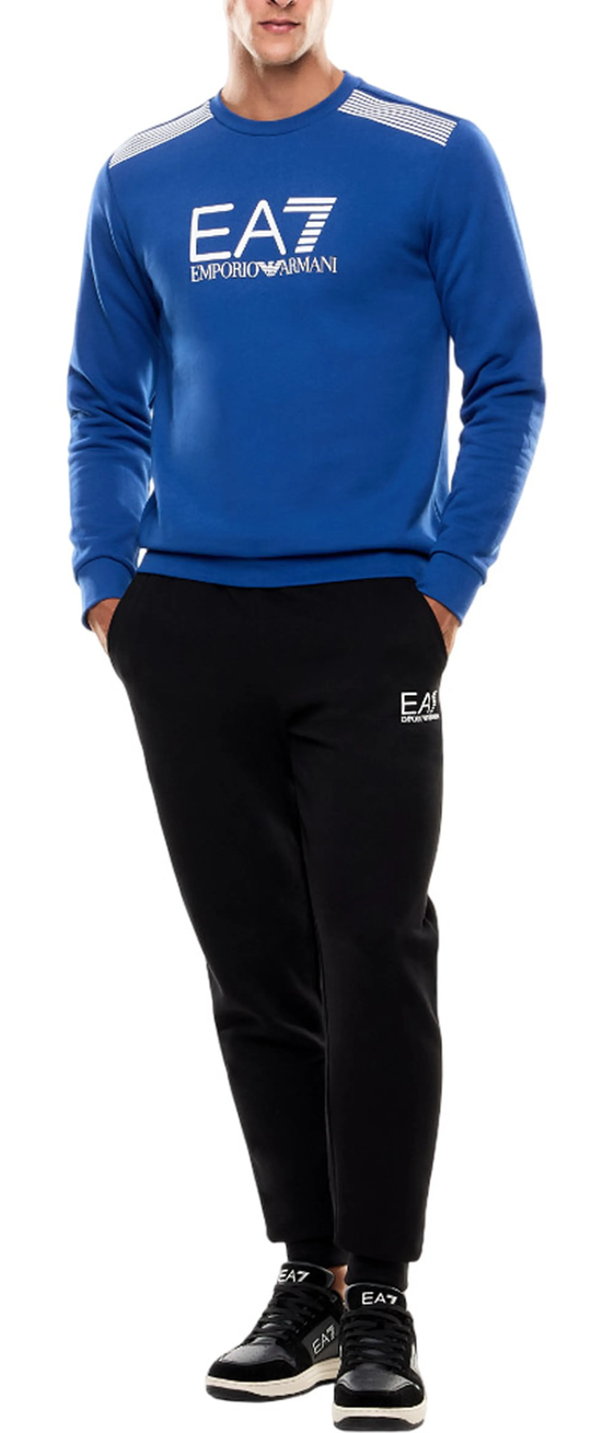 Ea7 B'Ea7 Jogger Pants In Cotton Blend' Black 7M001126Af10377 161445