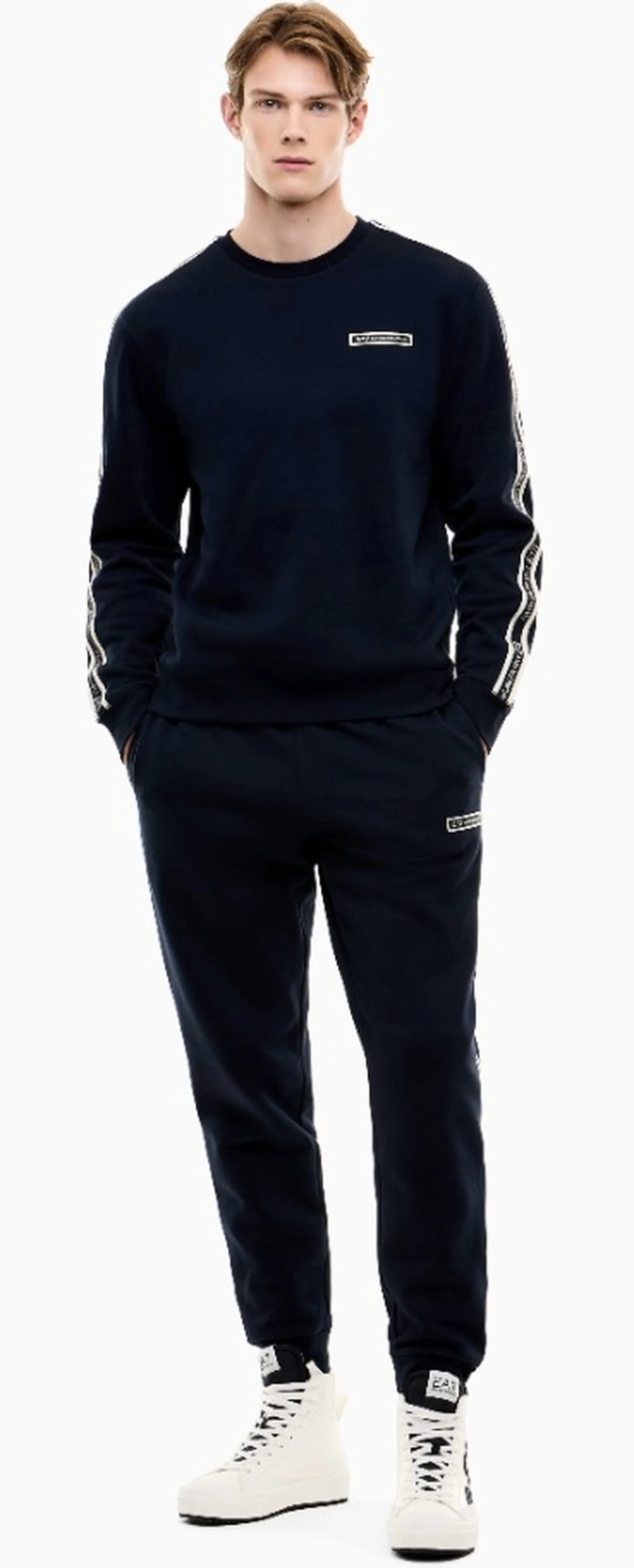 Ea7 Pantalone Logo Series Blu 7M002198Af10377 191048