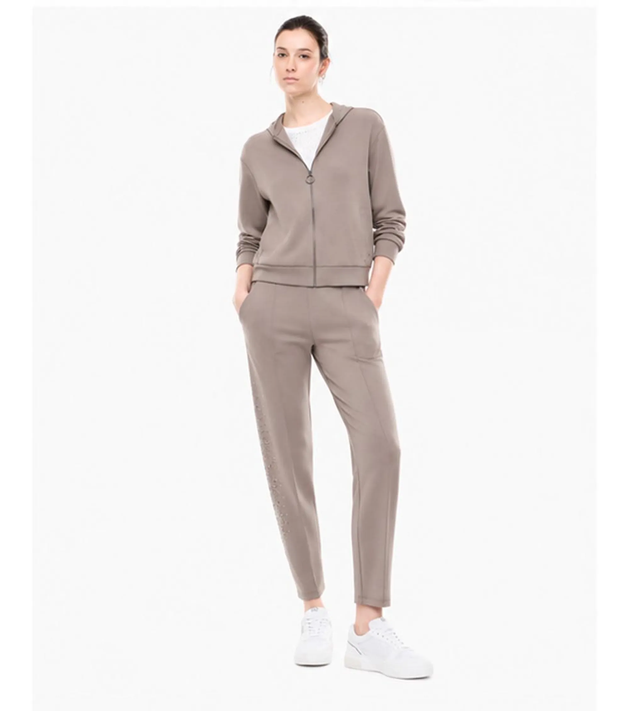 Ea7 Pantalone Precious In Jersey Modal Beige 7W001427Af24375 190888