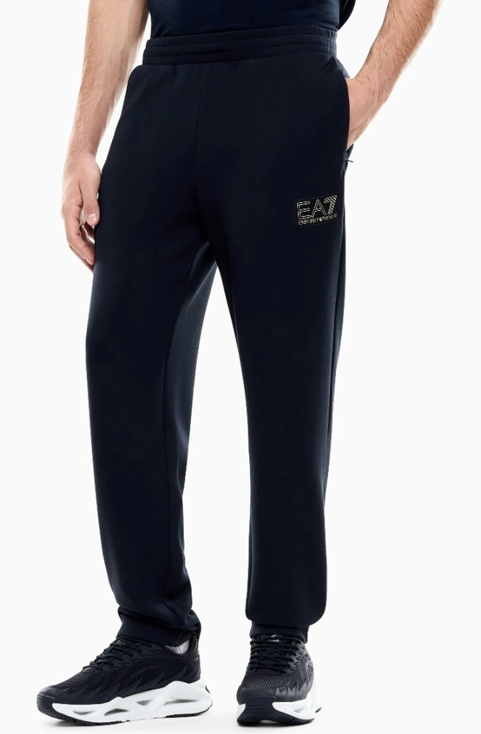 Ea7 Pantalone Premium Label In Jersey Di Viscosa Blu 7M002244Af26240 191105
