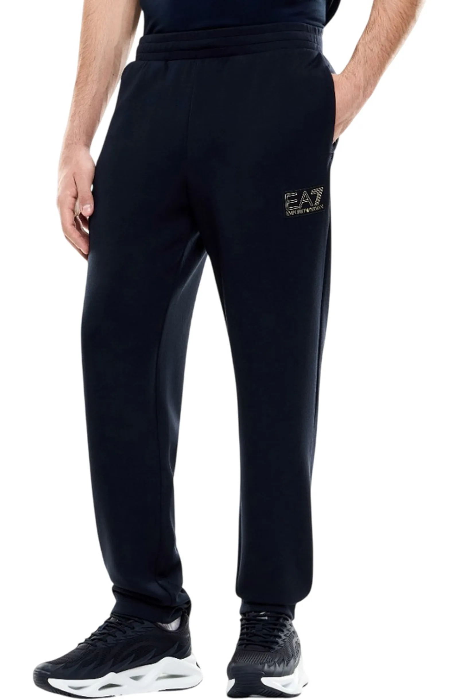 Ea7 Pantalone Premium Label In Jersey Di Viscosa Blu 7M002244Af26240 191964