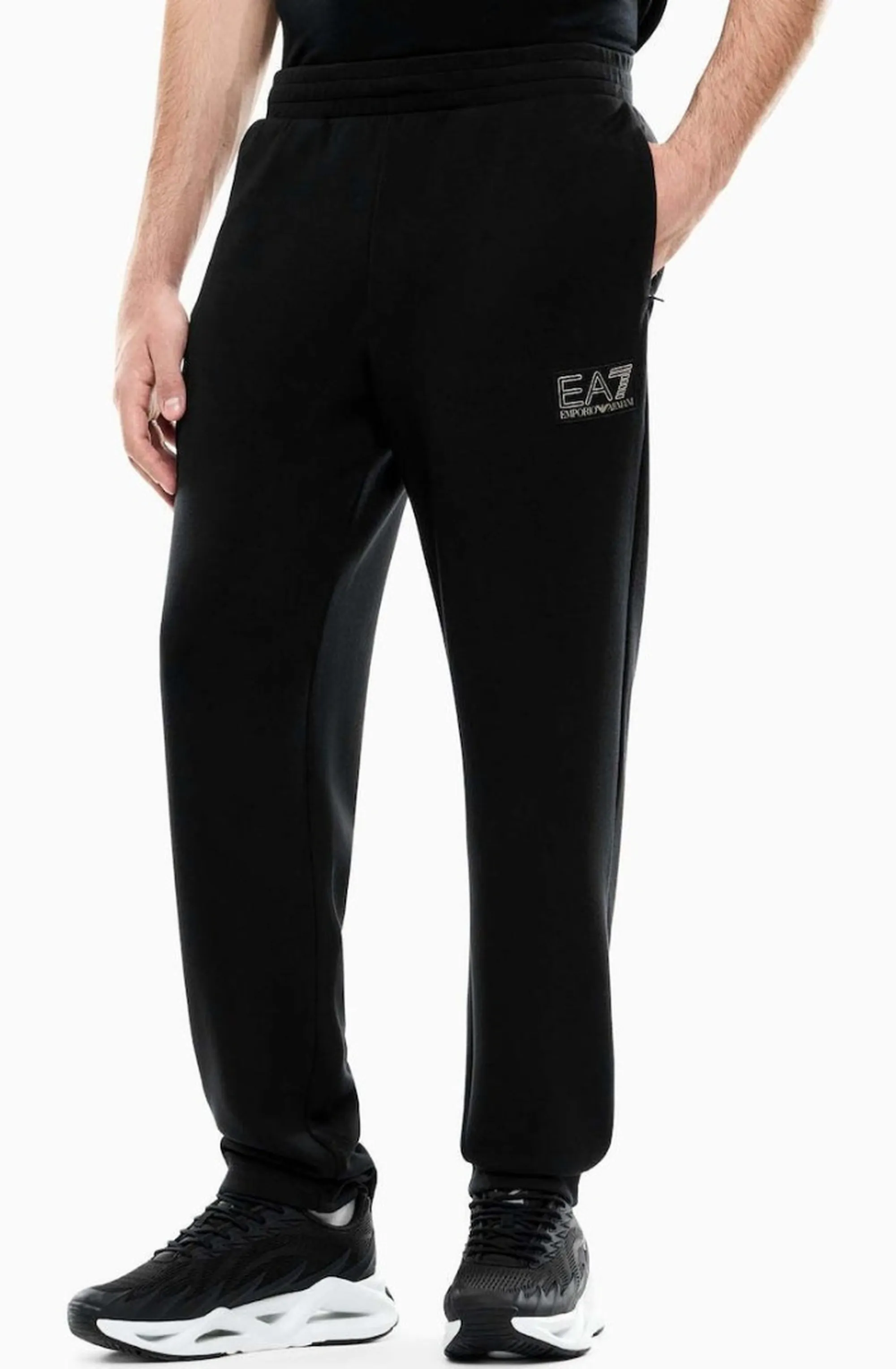 Ea7 B'Premium Label Viscose Jersey Trousers' Black 7M002244Af26240 191110