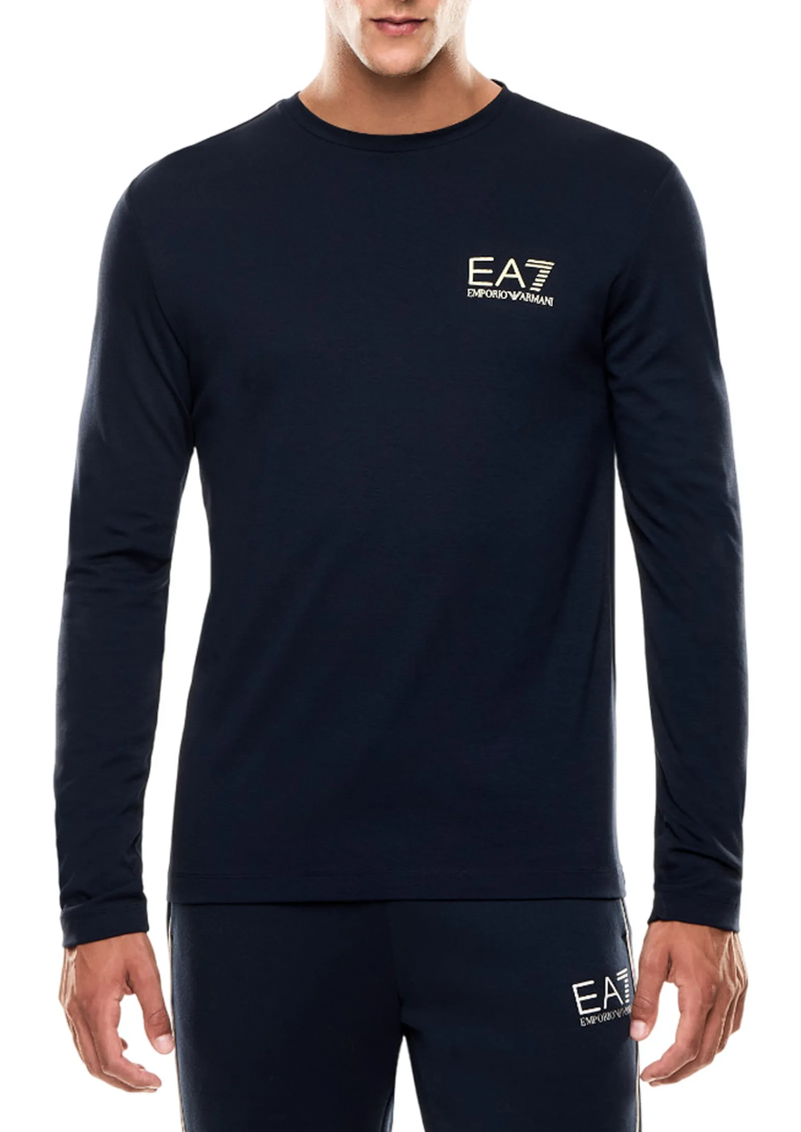 Ea7 T-Shirt A Maniche Lunghe Blu 7M000668Af13739 161167