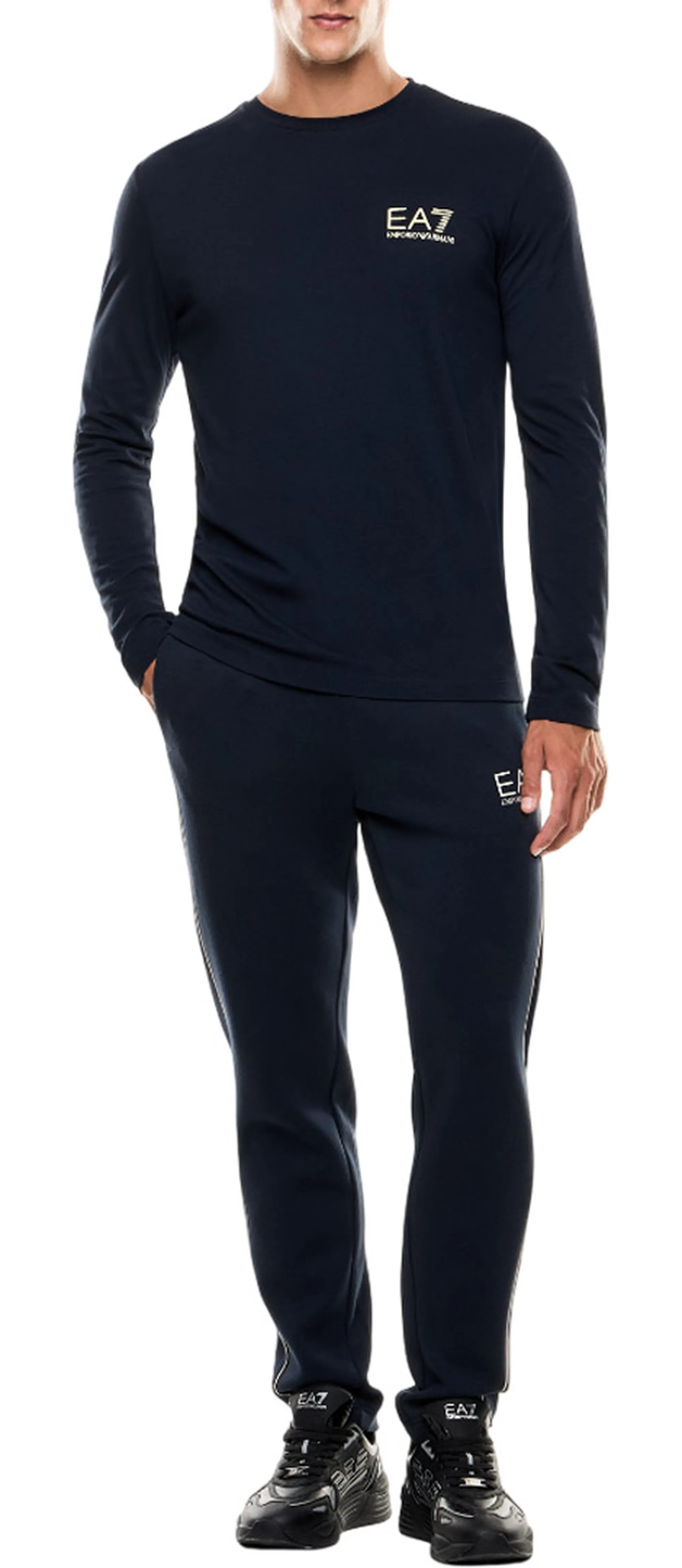 Ea7 B'Long-Sleeved T-Shirt' Blu 7M000668Af13739 161169