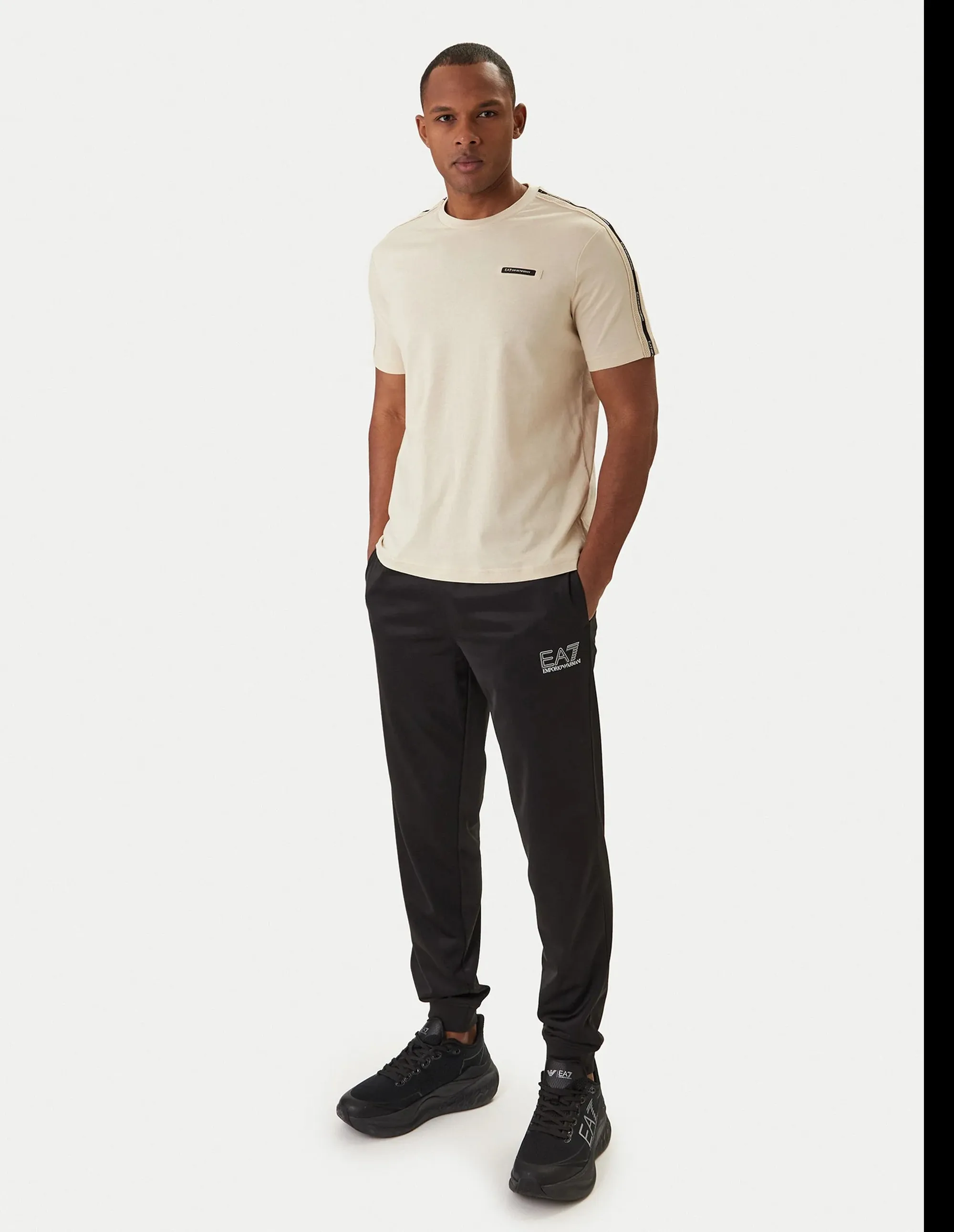 Ea7 T-Shirt Logo Series Beige 7M001476Af10375 174472